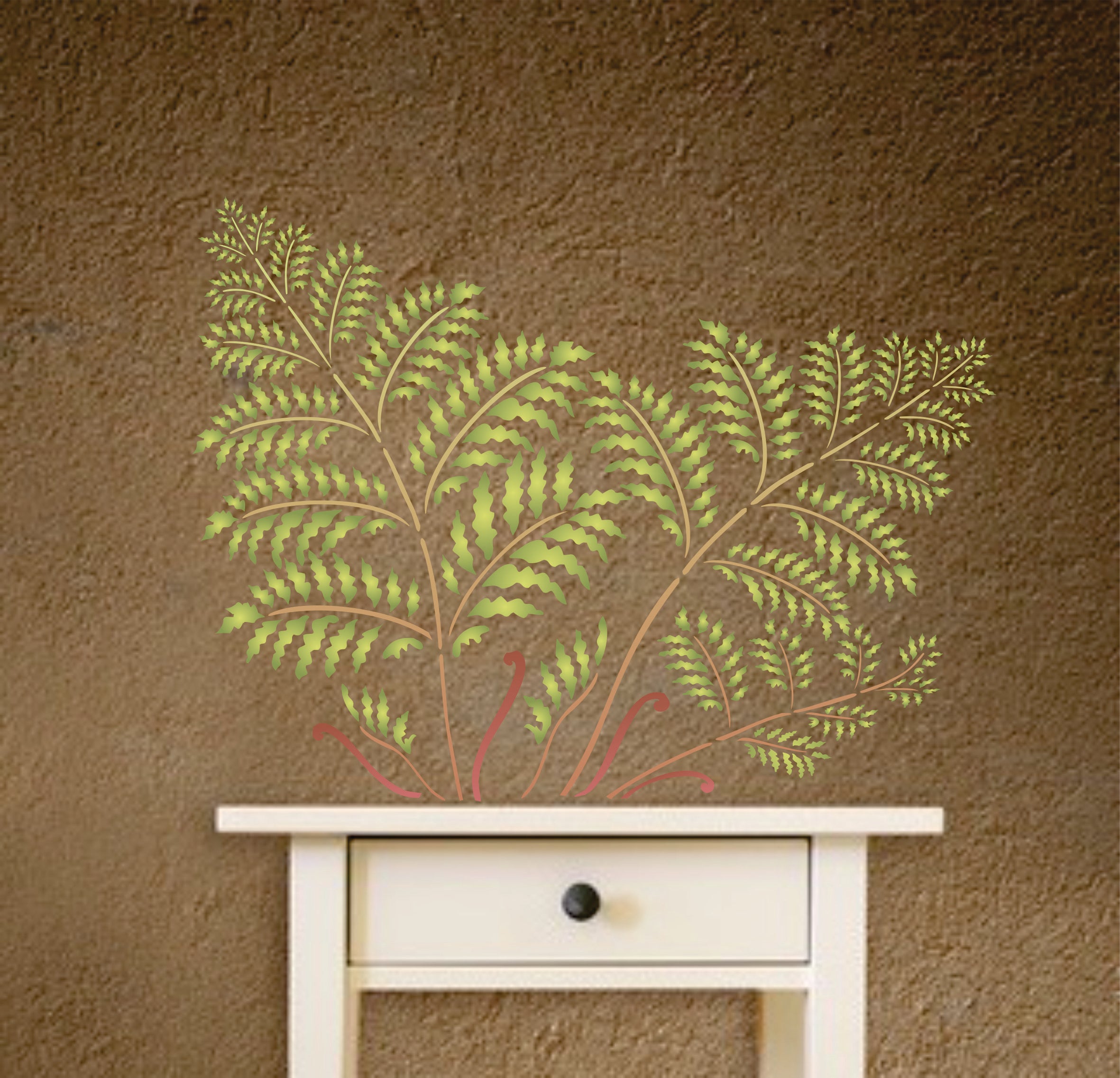 Tree Fern Stencil , 20.5 x 15 inch- Large Tropical Ferns