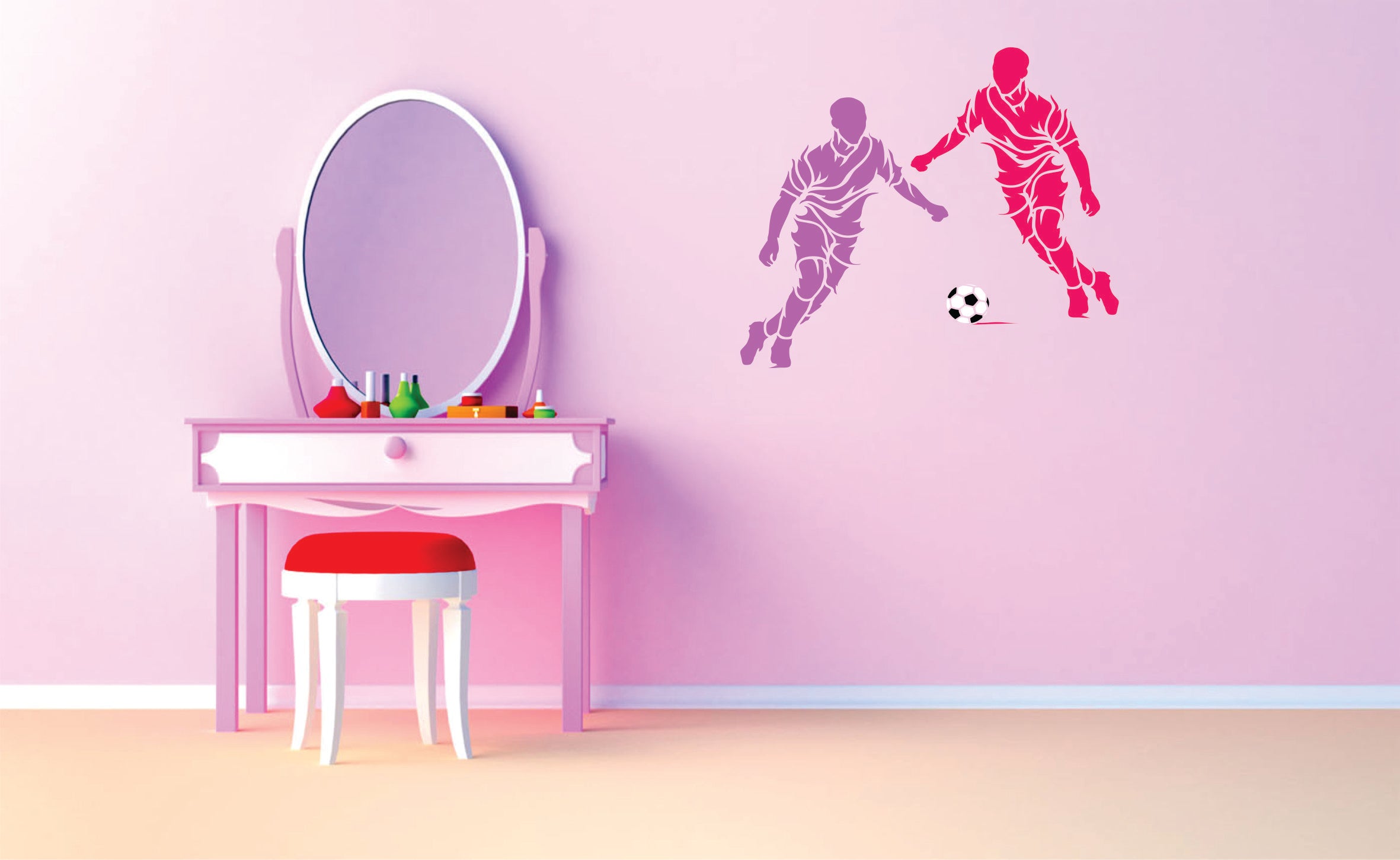 Soccer Stencil - Decorative Football Player Sport