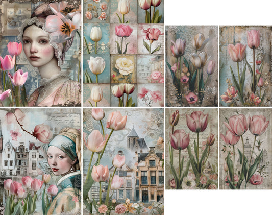 Tulips Decoupage Rice Paper, 20.32 x 26.67 cm - for Scrapbooking Cards Crafts