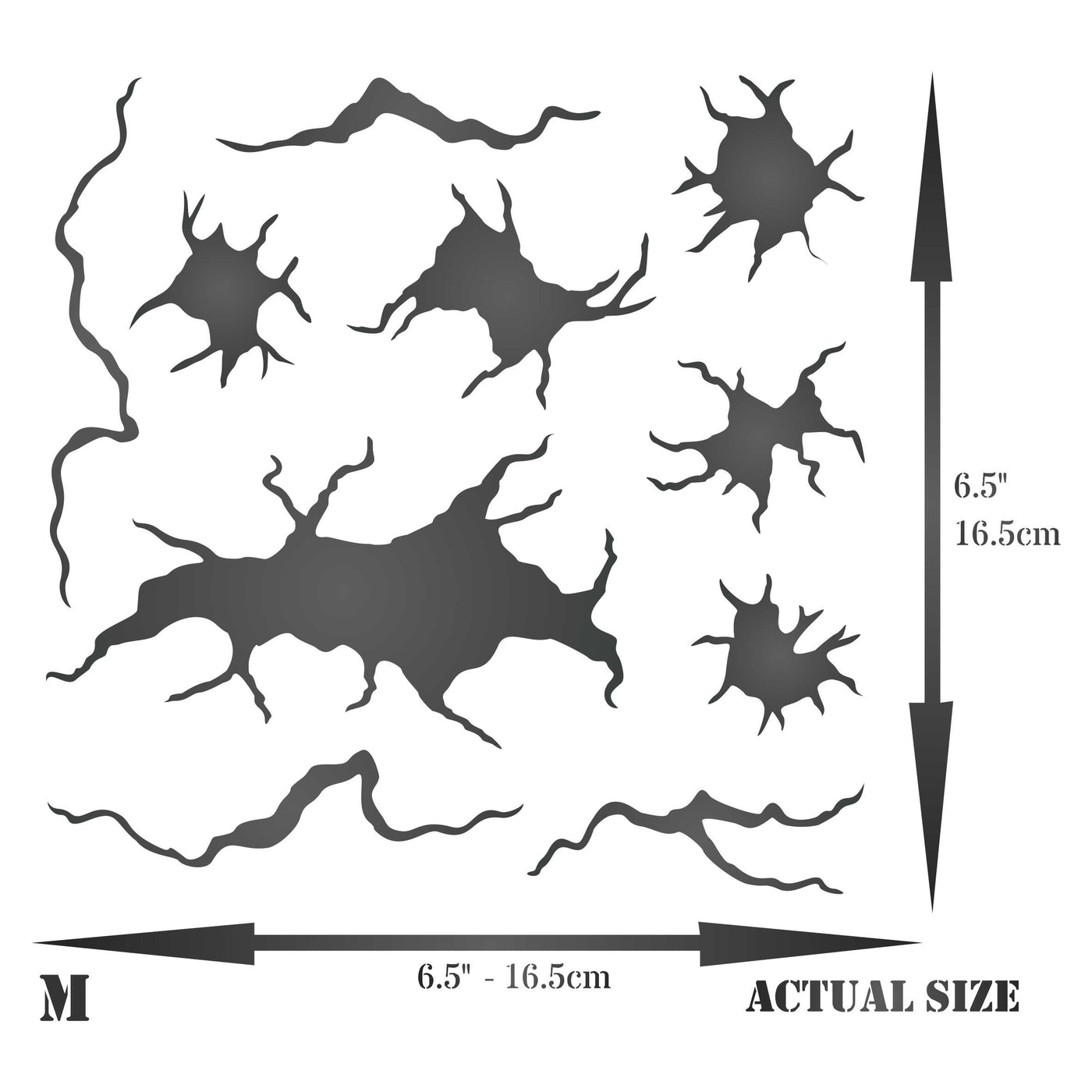 Cracks Stencil - Ground Split Hole Earthquake Crack