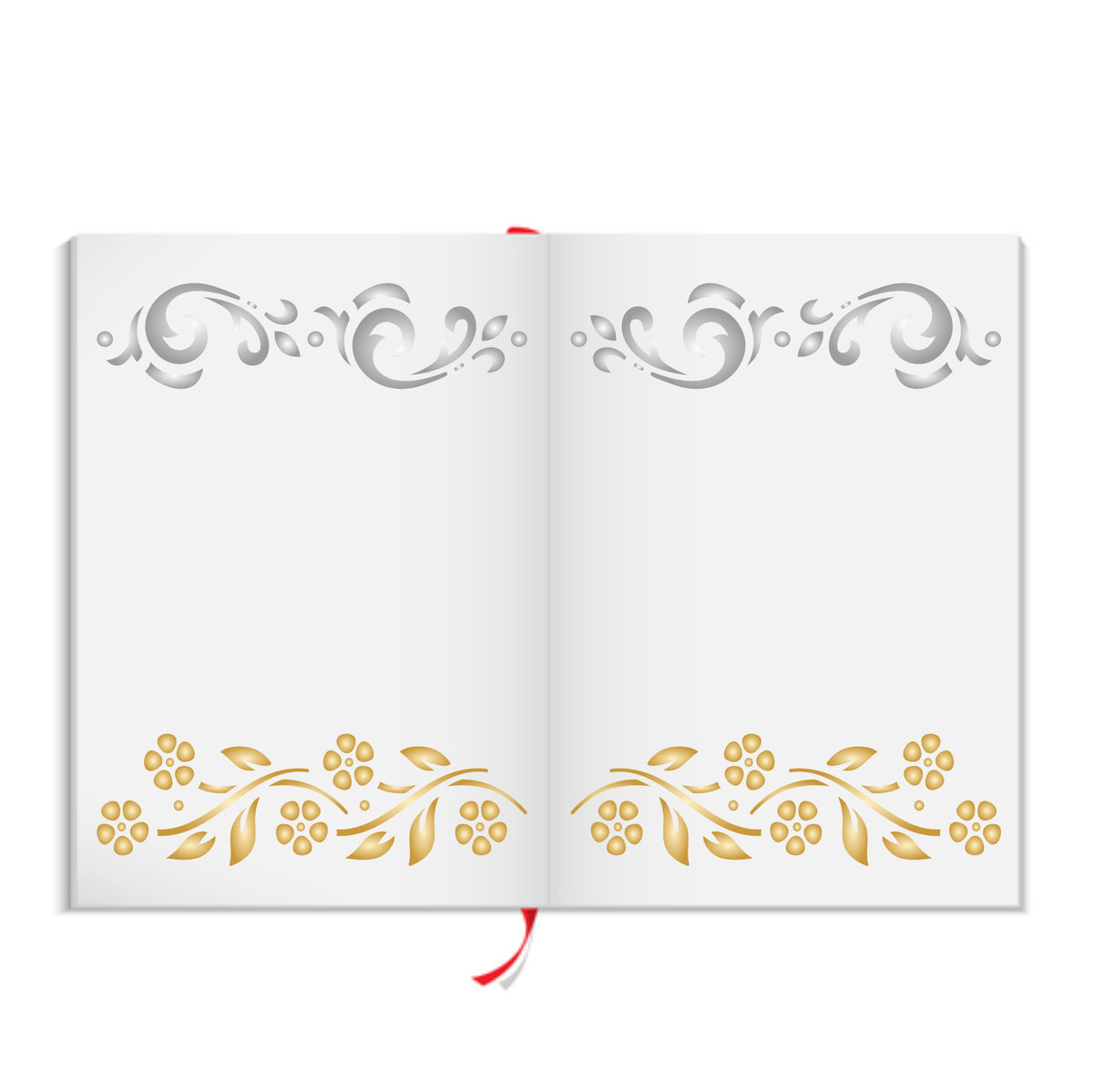 Vintage Borders Stencil - Classic Flower Border Design