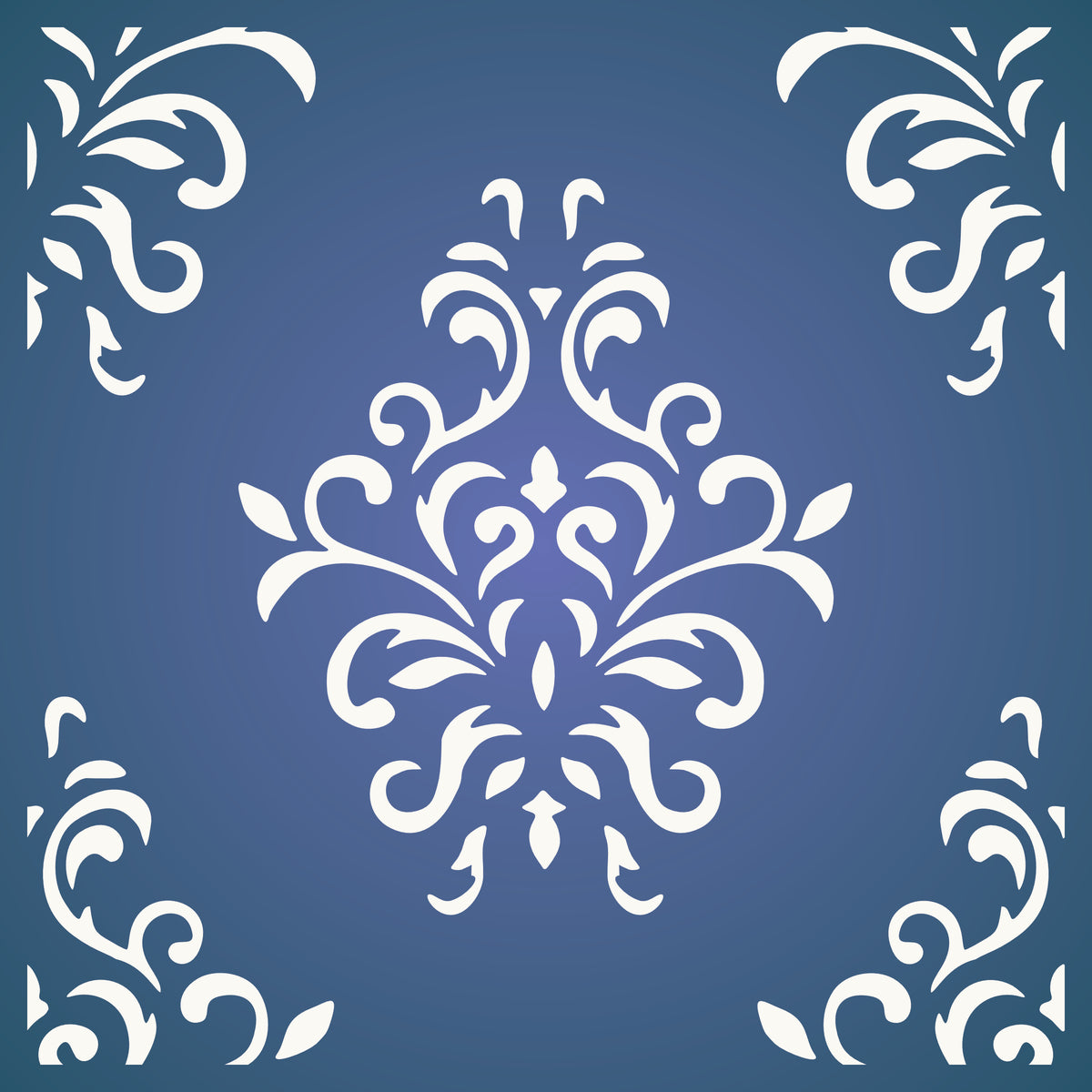 Delicate Damask Stencil - Vintage Seamless Pattern Alloverpaper Pattern