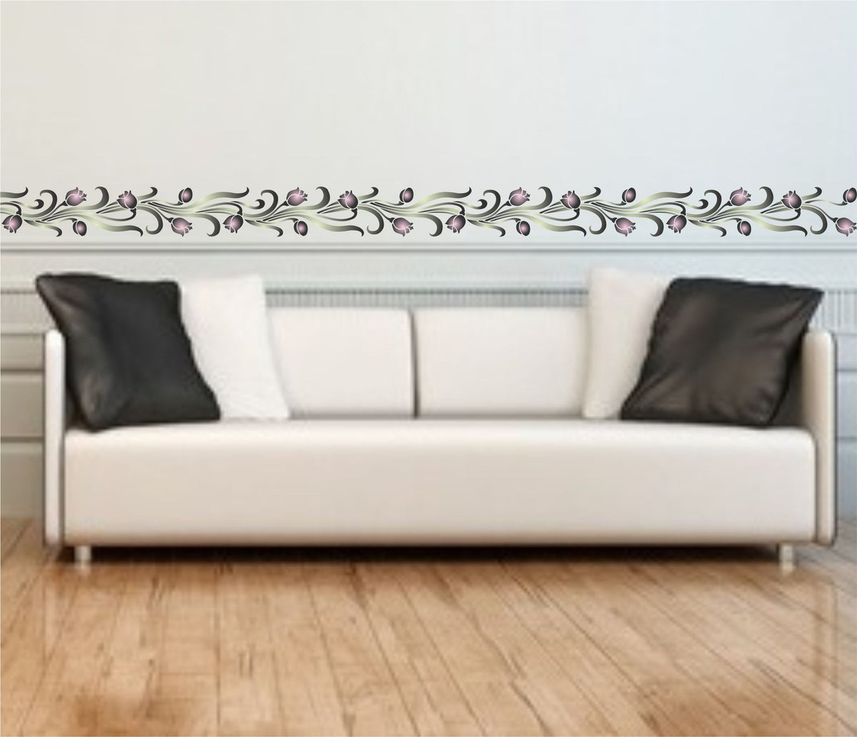 Tulip Stencil, 30.48 x 6.35 cm - Classic Border Flower