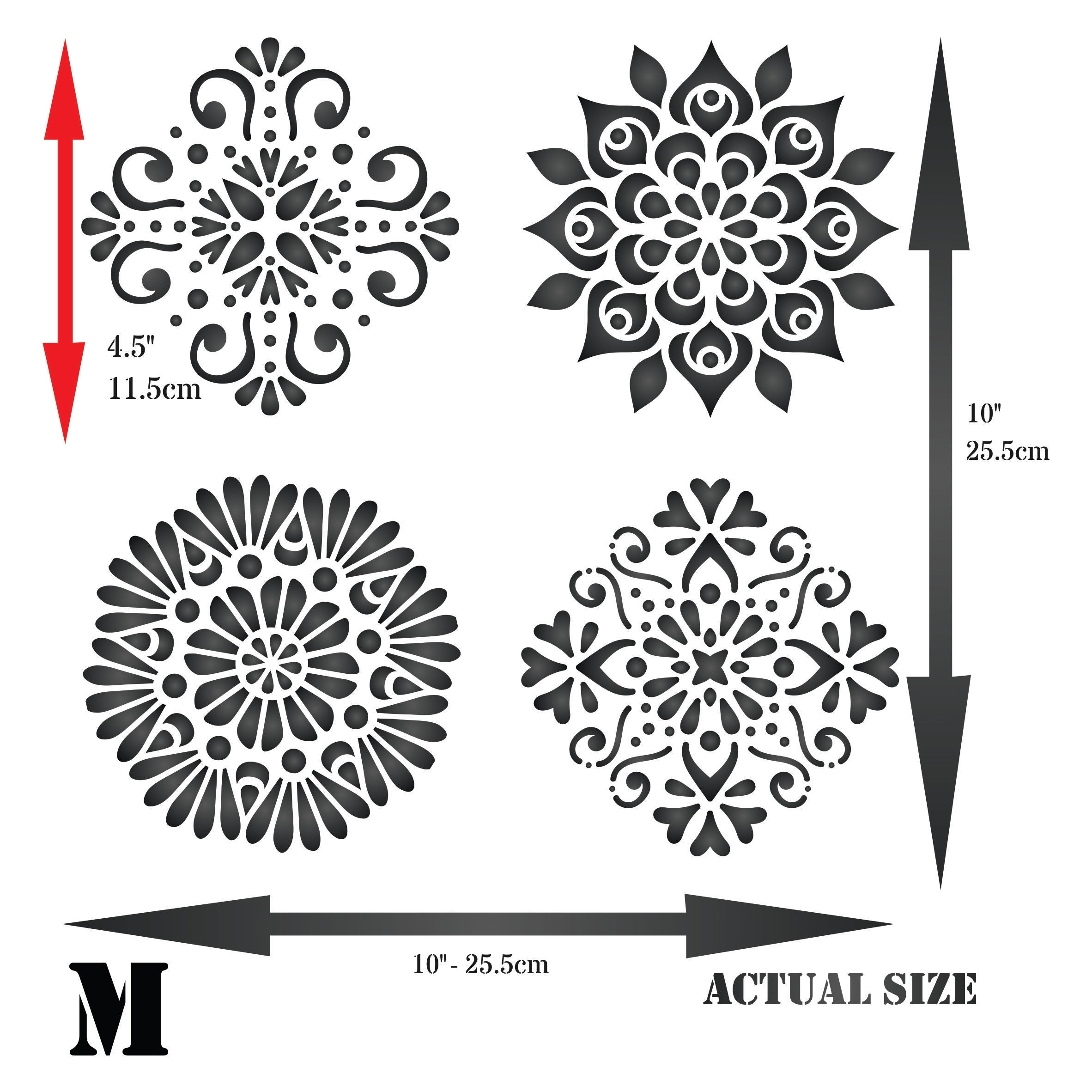 Mini Mandalas Stencil - Small Accent Mandalas