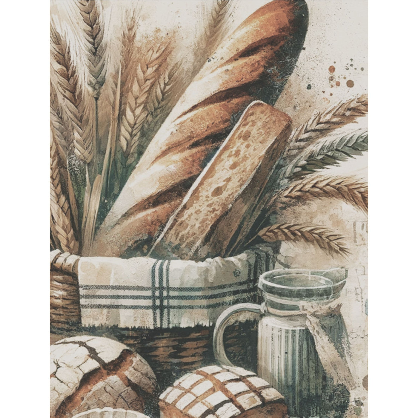 Bread Rice Paper, 8 x 10.5 inch - for Decoupage Scrapbooking Cards Crafts