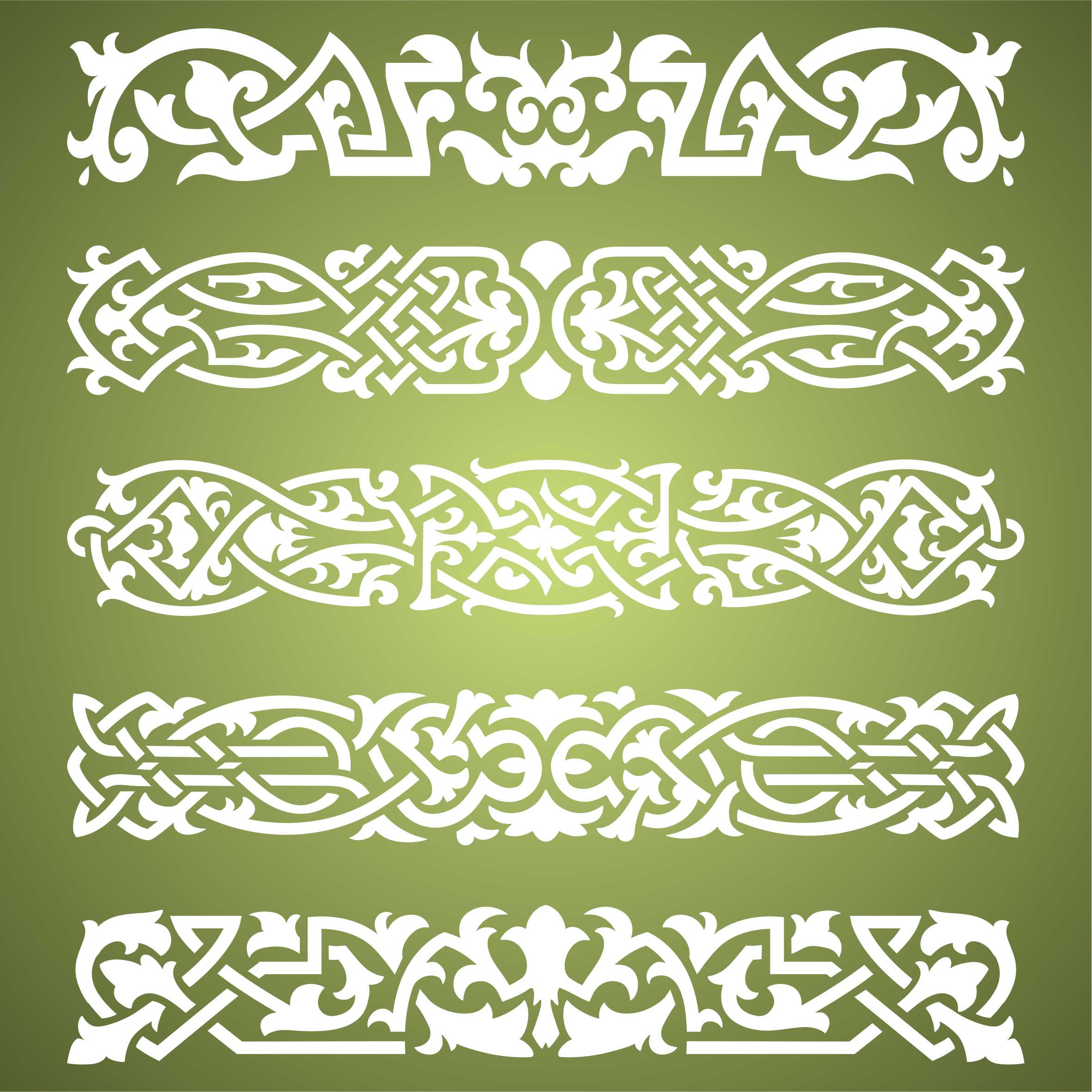 Celtic Clip Stencil - Irish Celts Viking Knotwork Woven Ethnic Braided