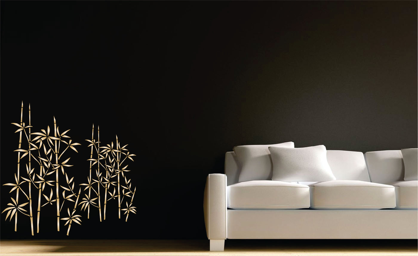 Bamboo Stencil - Classic Oriental Plant Leaves