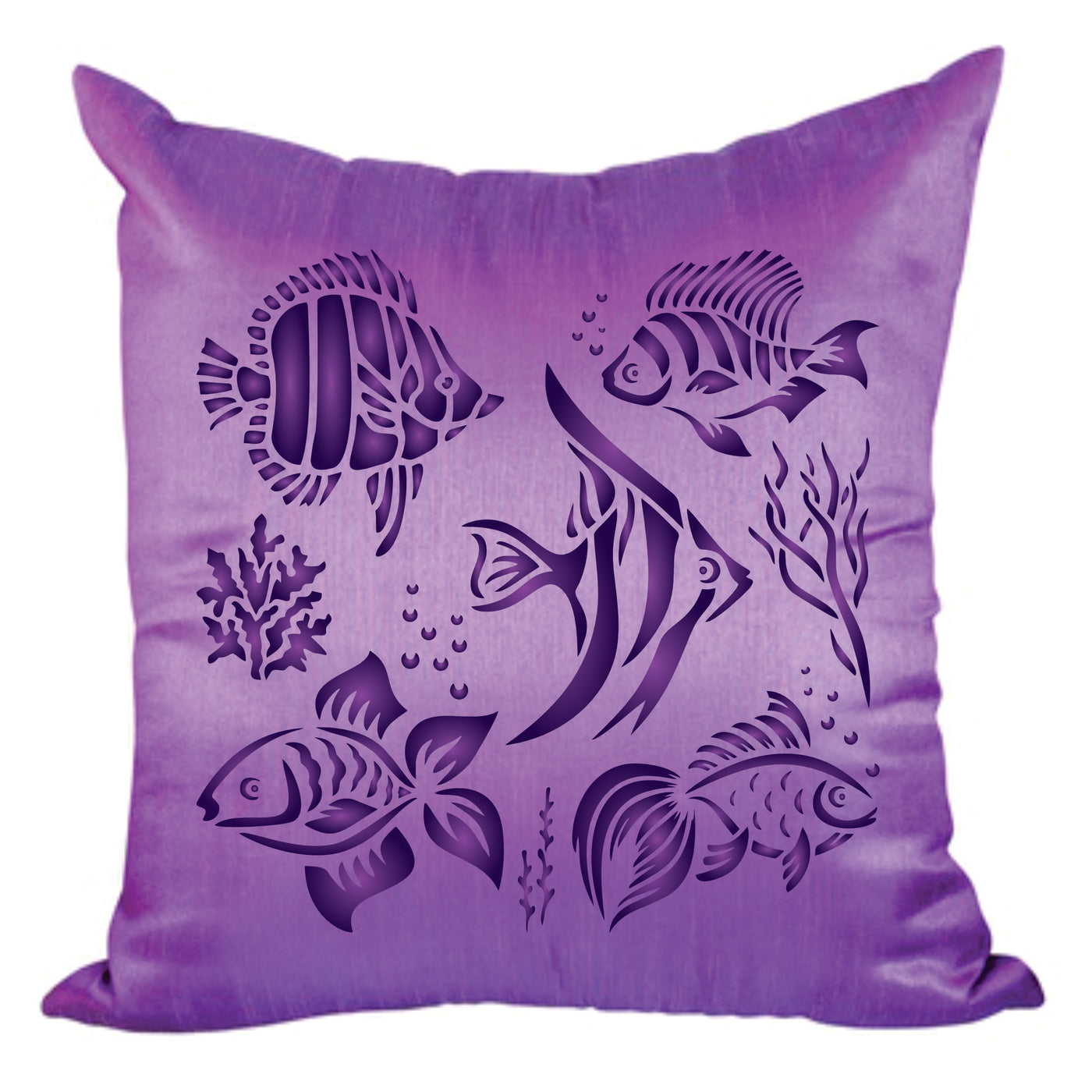 Fish Stencil - Sea Reef Fish Seaweed