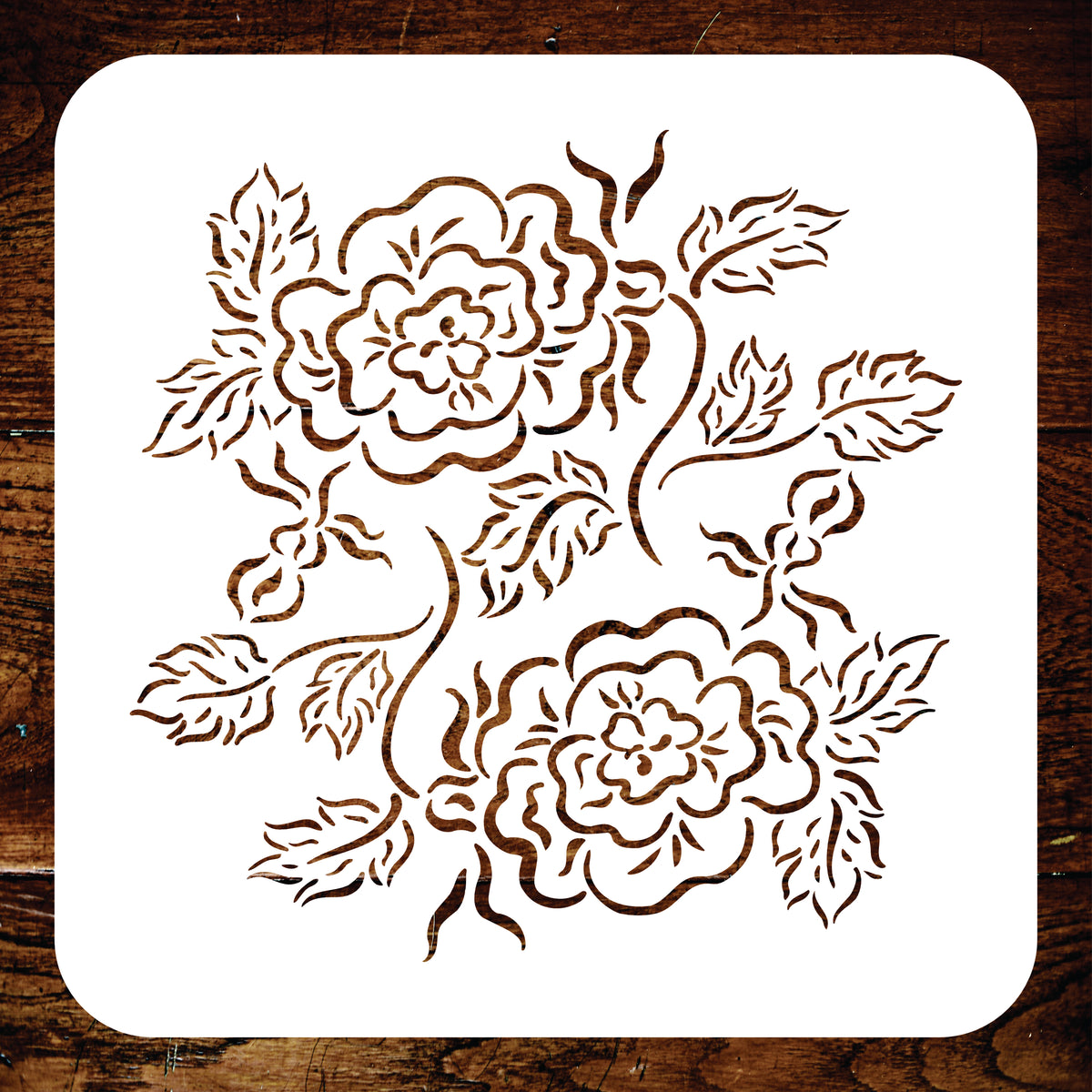 Victorian Embroidery Stencil - Vintage Floral Embroidery Tile Pattern