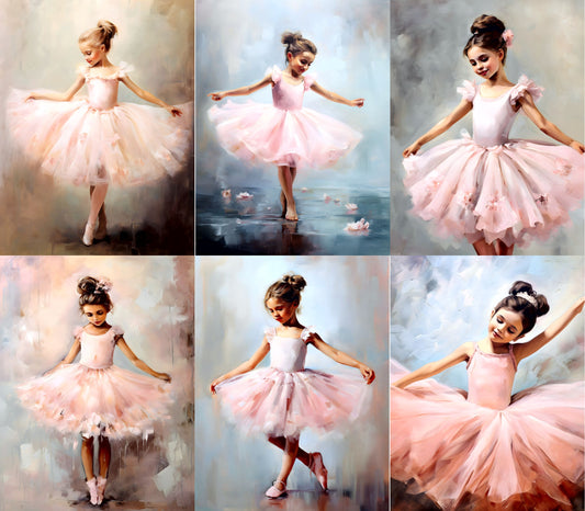 Little Ballerinas Rice Paper, 20.32 x 26.67 cm - for Decoupage Furniture Crafts