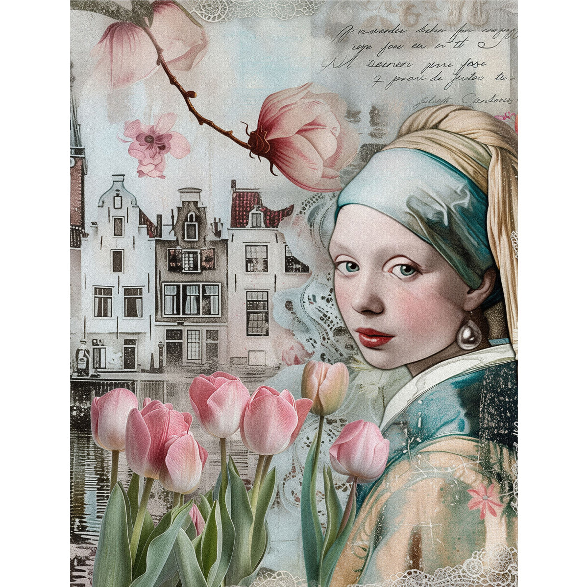 Tulips Decoupage Rice Paper, 20.32 x 26.67 cm - for Scrapbooking Cards Crafts