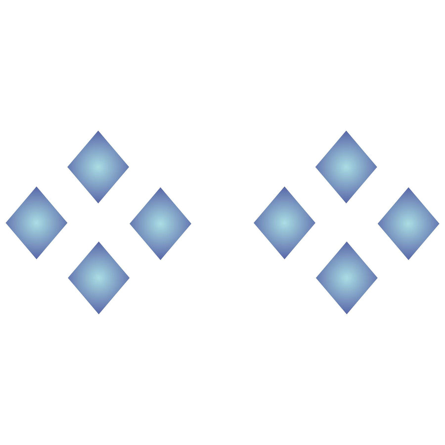 Diamond Pattern Stencil - 18 x 7.5cm - Reusable Harlequin Border Geometric Shape Wall Stencils for Painting