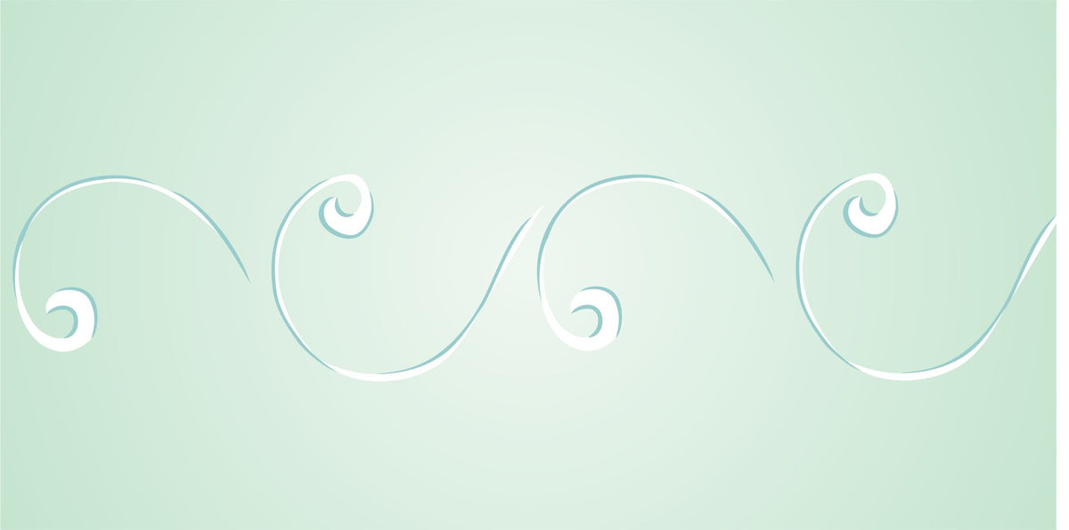 Scroll Border Stencil - 42 x 16.5cm (L) - Reusable 1920s Art Nouveau Decorative Wall Stencils for Painting