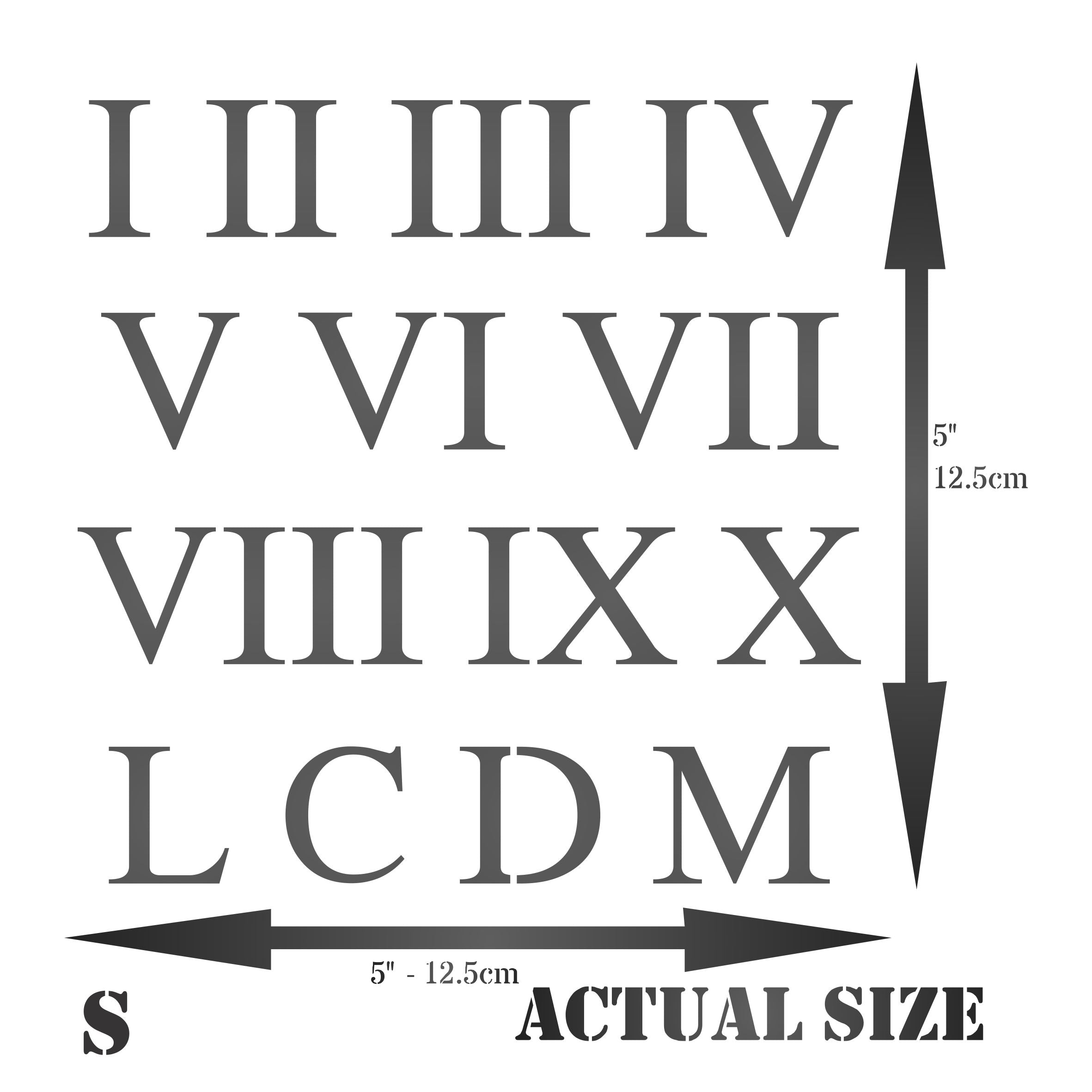 Roman Numeral Stencil - Wording Words and Quote