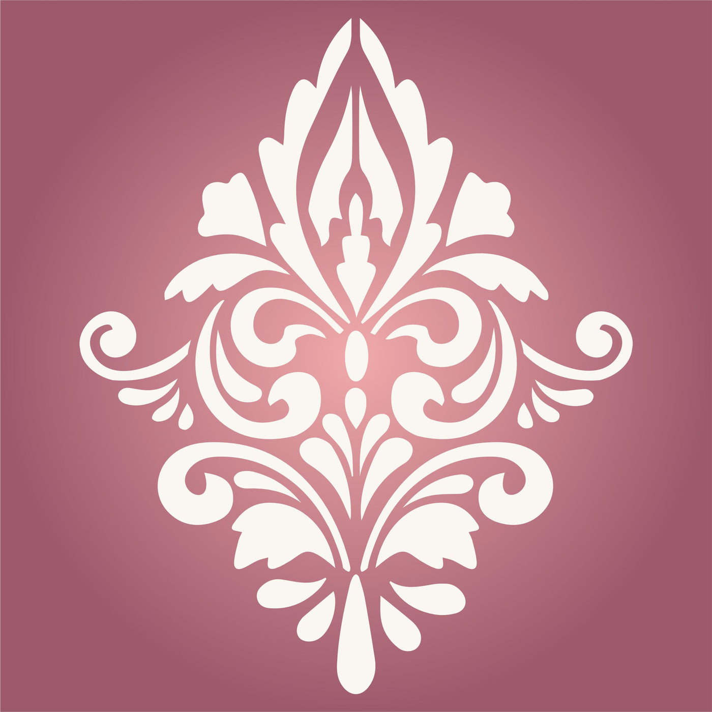 Simple Damask Stencil - Vintage Damask Simple Alloverpaper Pattern