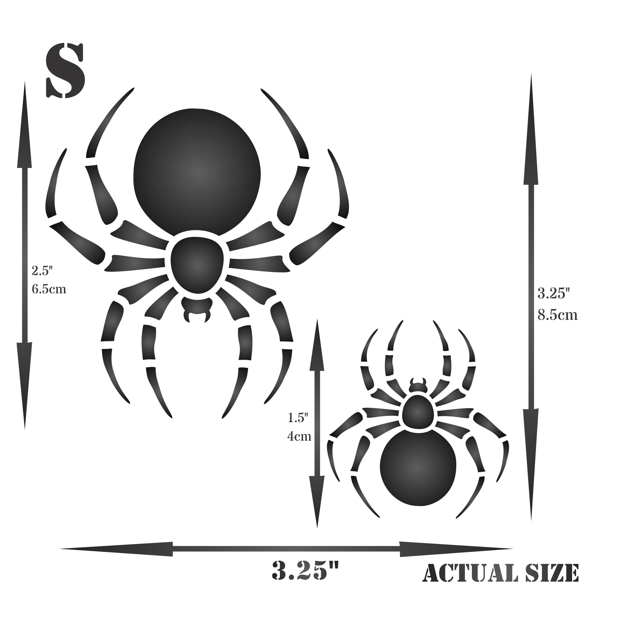 Halloween Spider Stencil - Scary Large Spider Insect Bug