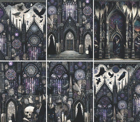 Gothic Cathedral Rice Paper, 20.32 x 26.67 cm - for Decoupage Scrapbooking Cards Crafts