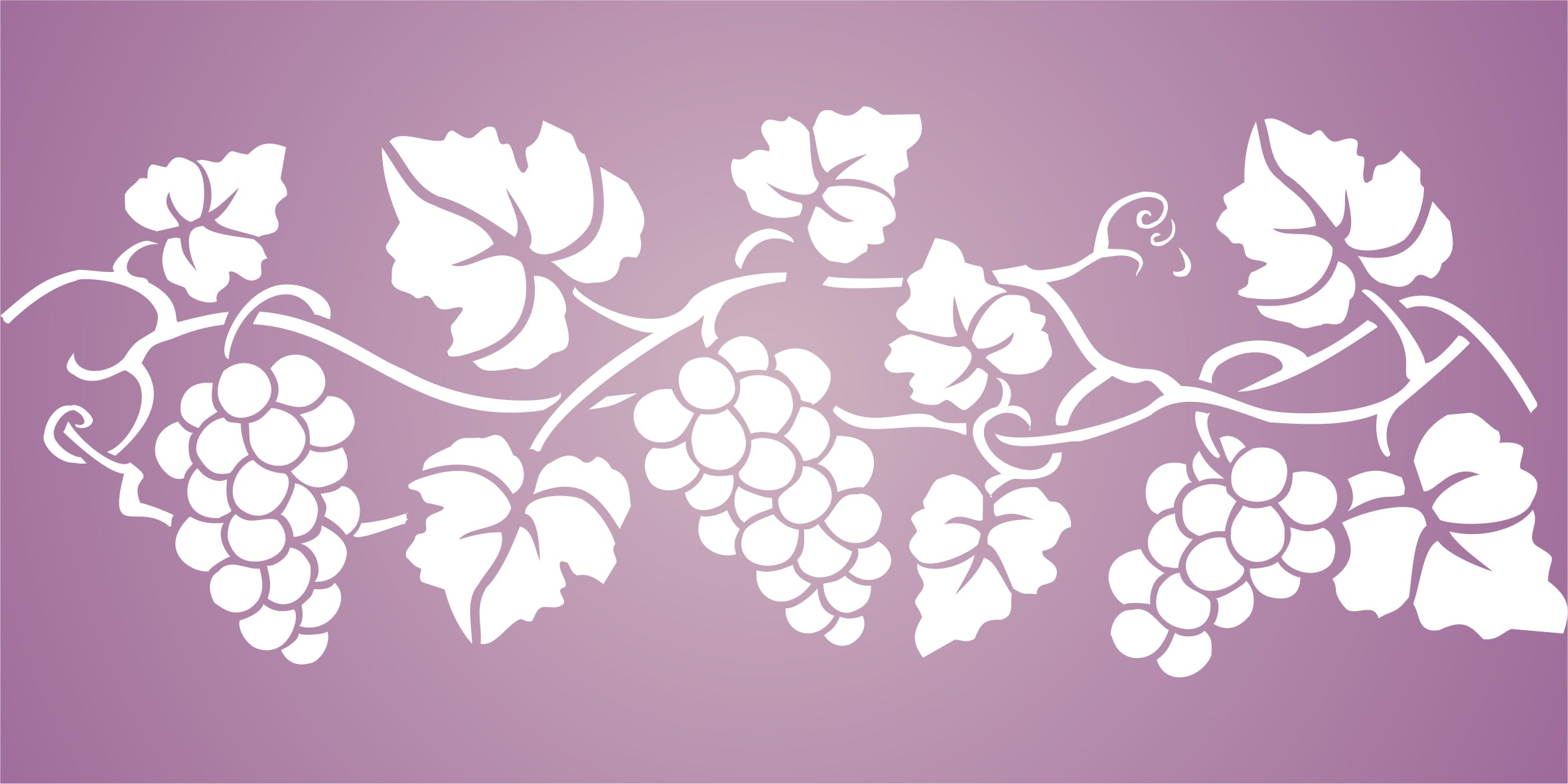 Grapevine Stencil, 18 x 6.5 inch - Classic Grape Vine Border