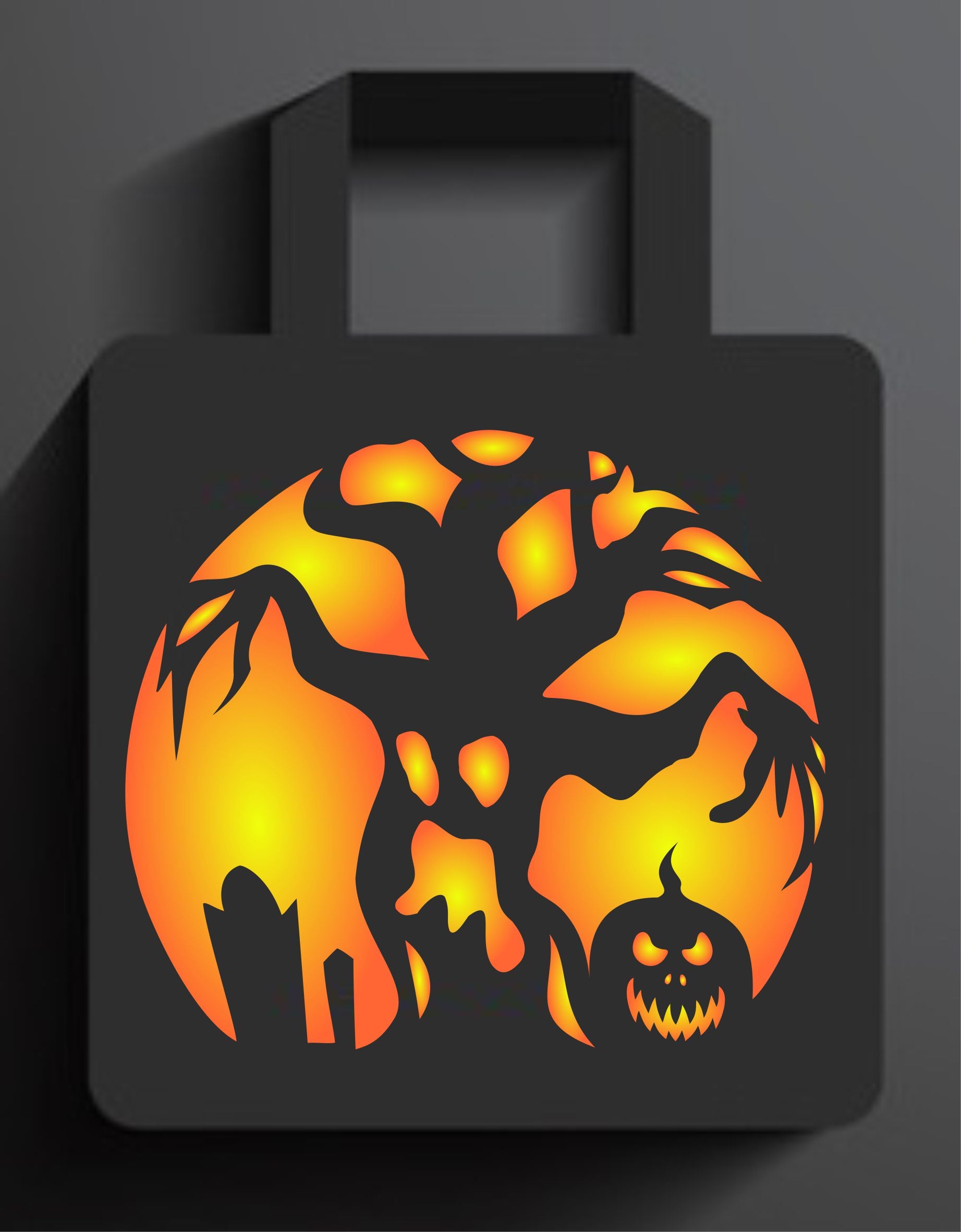 Halloween Scary Tree Stencil - Scary Halloween Tree Decorative