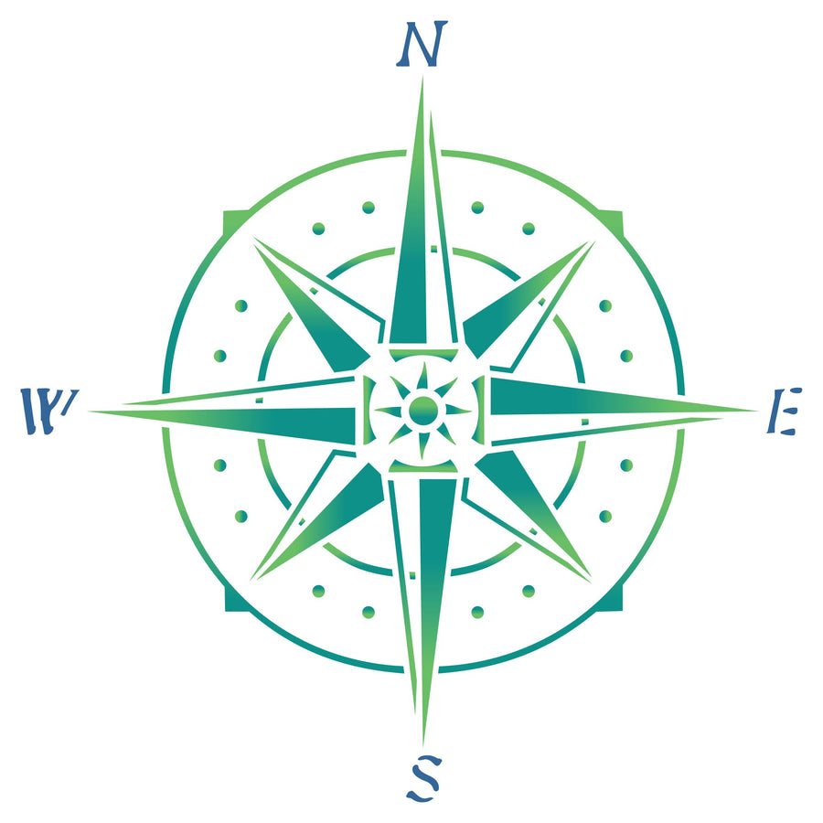 Compass Stencil - Ocean Nautical Seashore