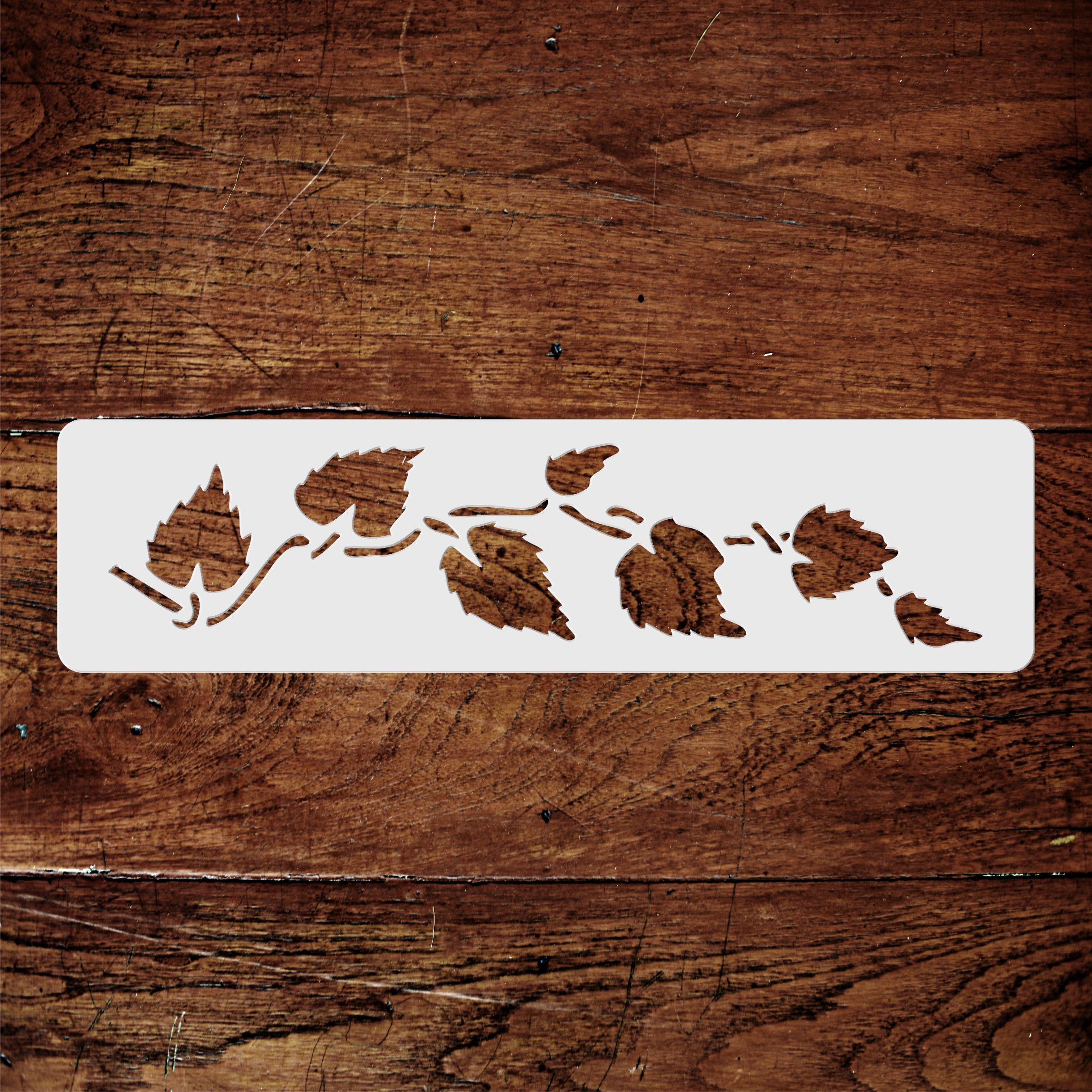 Leaves Stencil, 6.5 x 1.5 inch - Leaf Border Art Decor