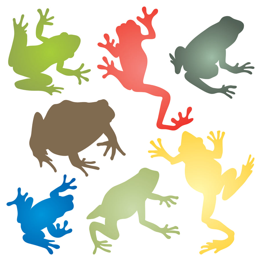 Frogs Stencil - Reusable Mylar Toad Design for Painting or Tracing