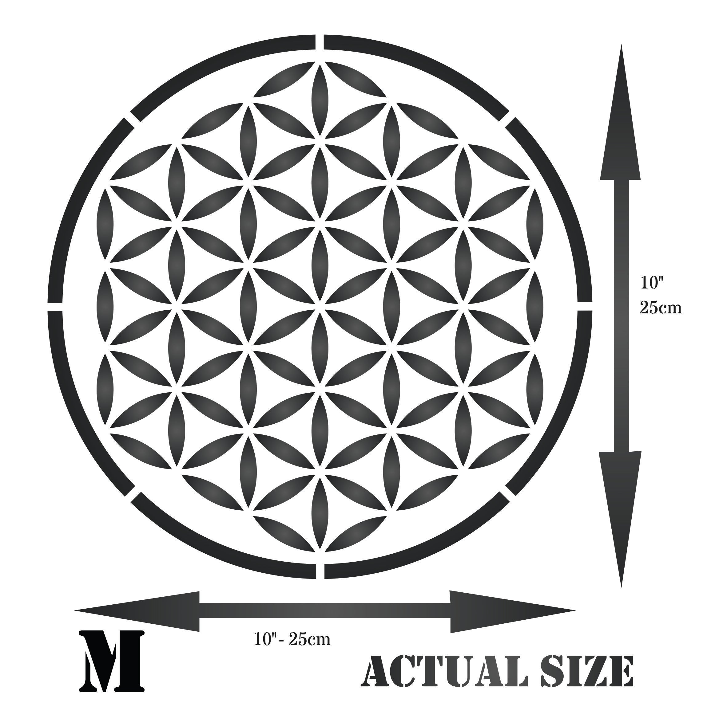 Flower of Life Stencil - Sacred Geometry Mandala