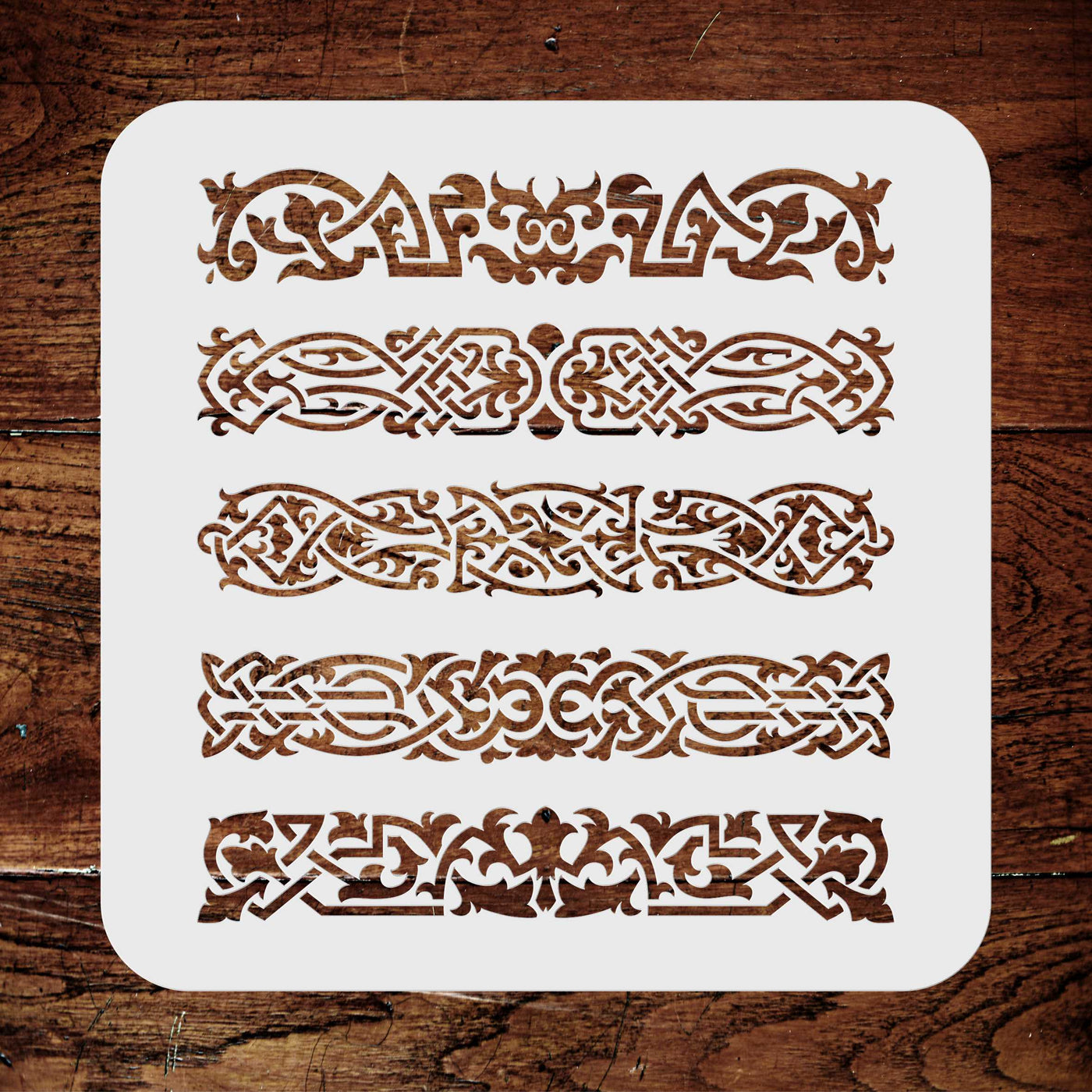 Celtic Clip Stencil - Irish Celts Viking Knotwork Woven Ethnic Braided