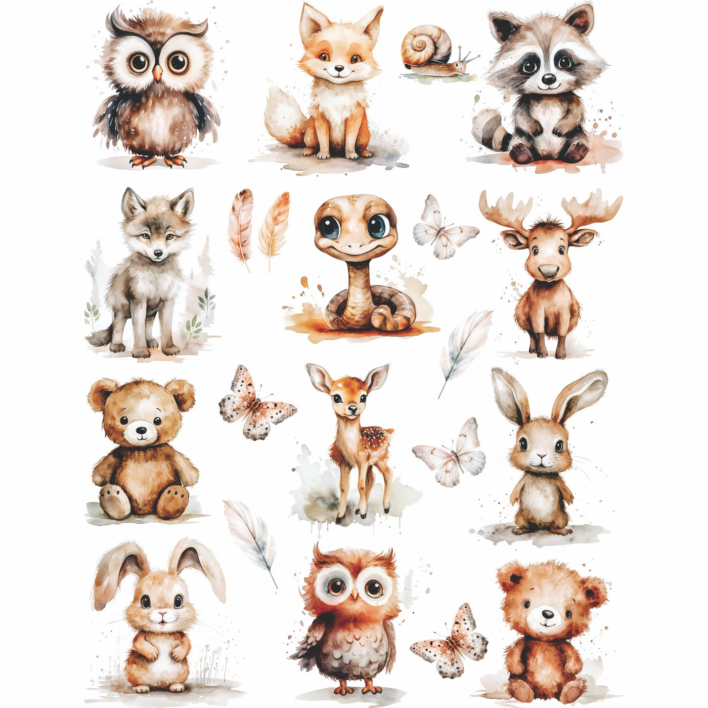 Animals Decoupage Rice Paper, 8 x 10.5 inch â€“ for Scrapbooking Cards Craft