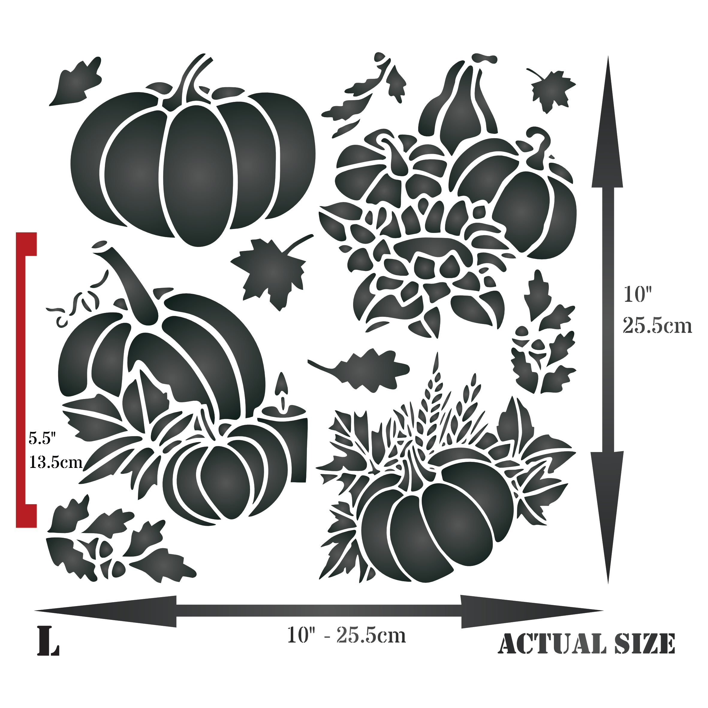 Pumpkins Stencil - Thanksgiving Decoration Halloween Cards Posters