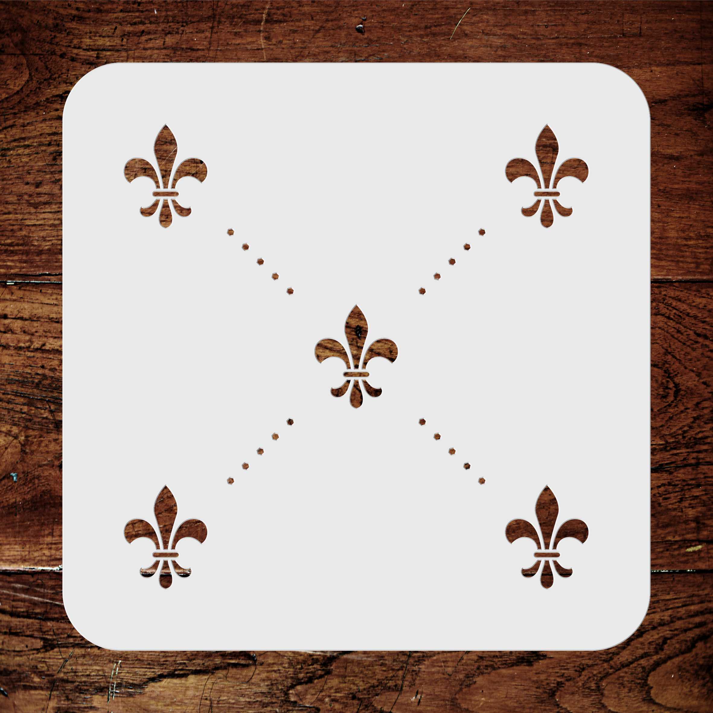 Fleur de Lis Stencil - Alloverpaper Vintage French Fleur de LYS