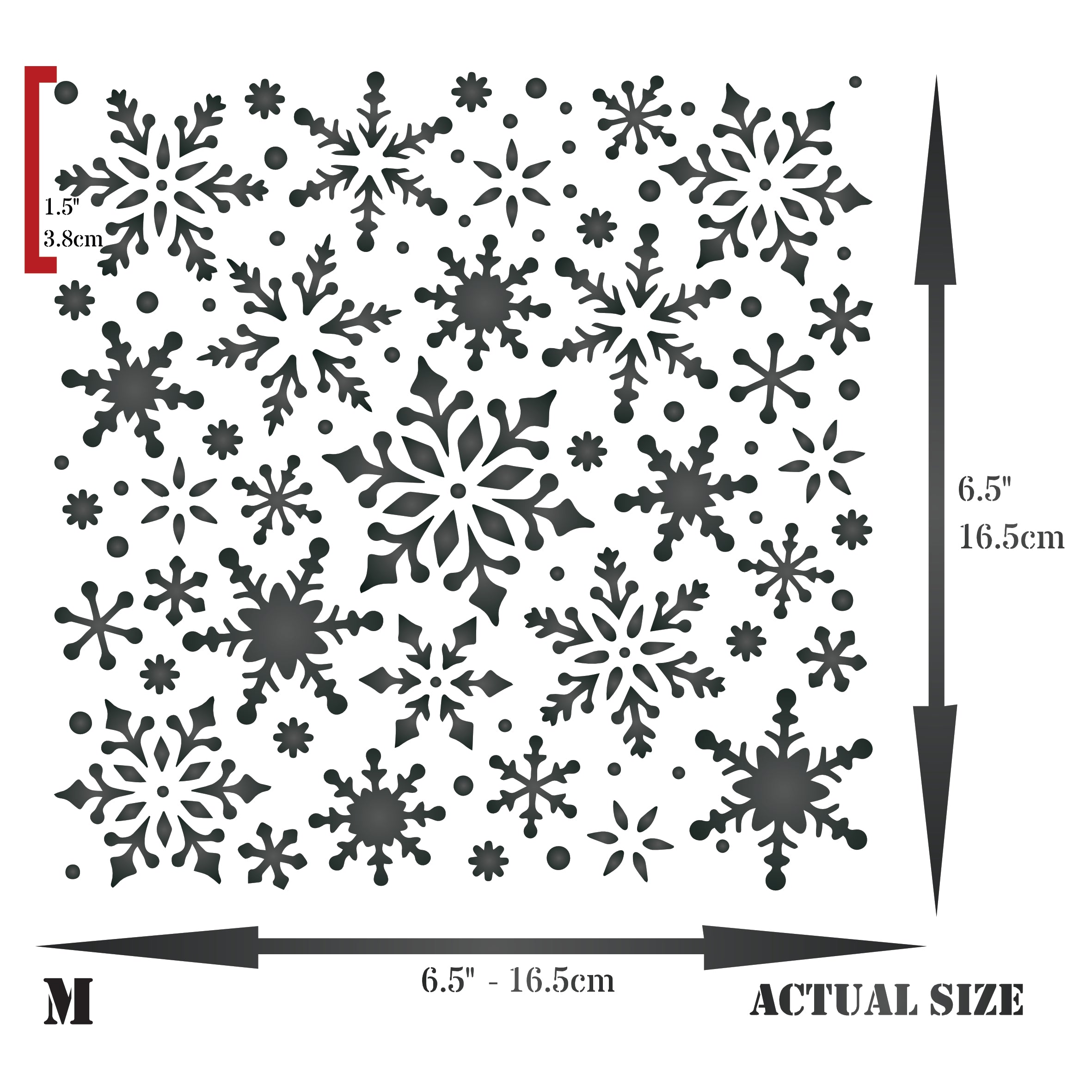 Allover Snowflakes Stencil - Christmas Snowpaper