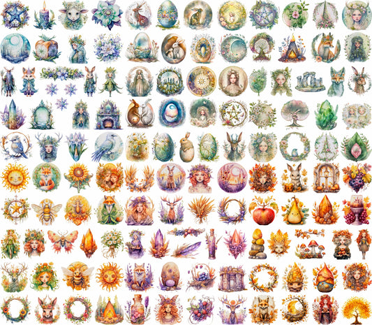 Pagan Wiccan Rice Paper, 20.32 x 26.67 cm - for Decoupage Furniture Crafts