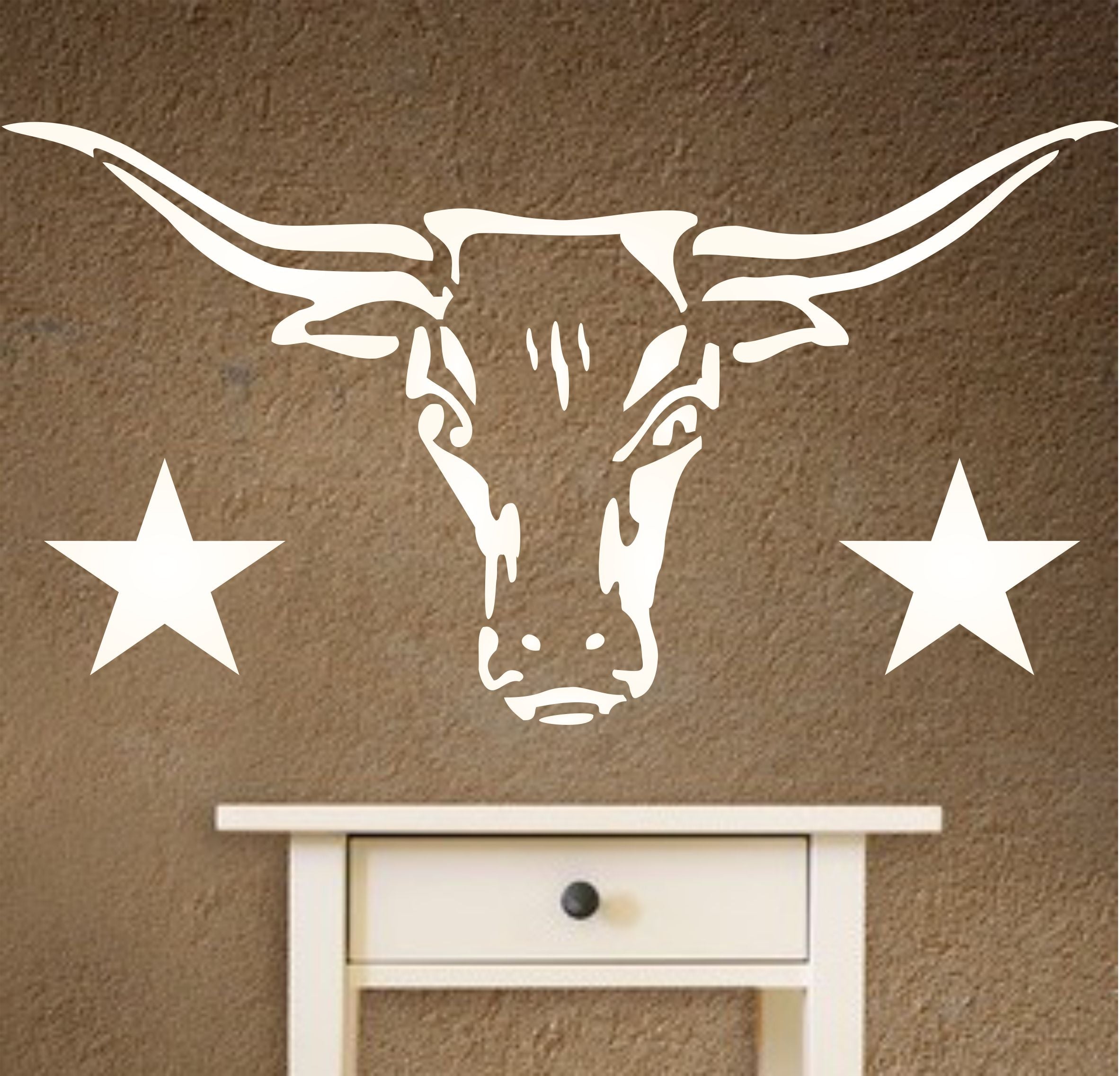 Longhorn Stencil - Cow Bull Skull Texas Decorative Farm Animal