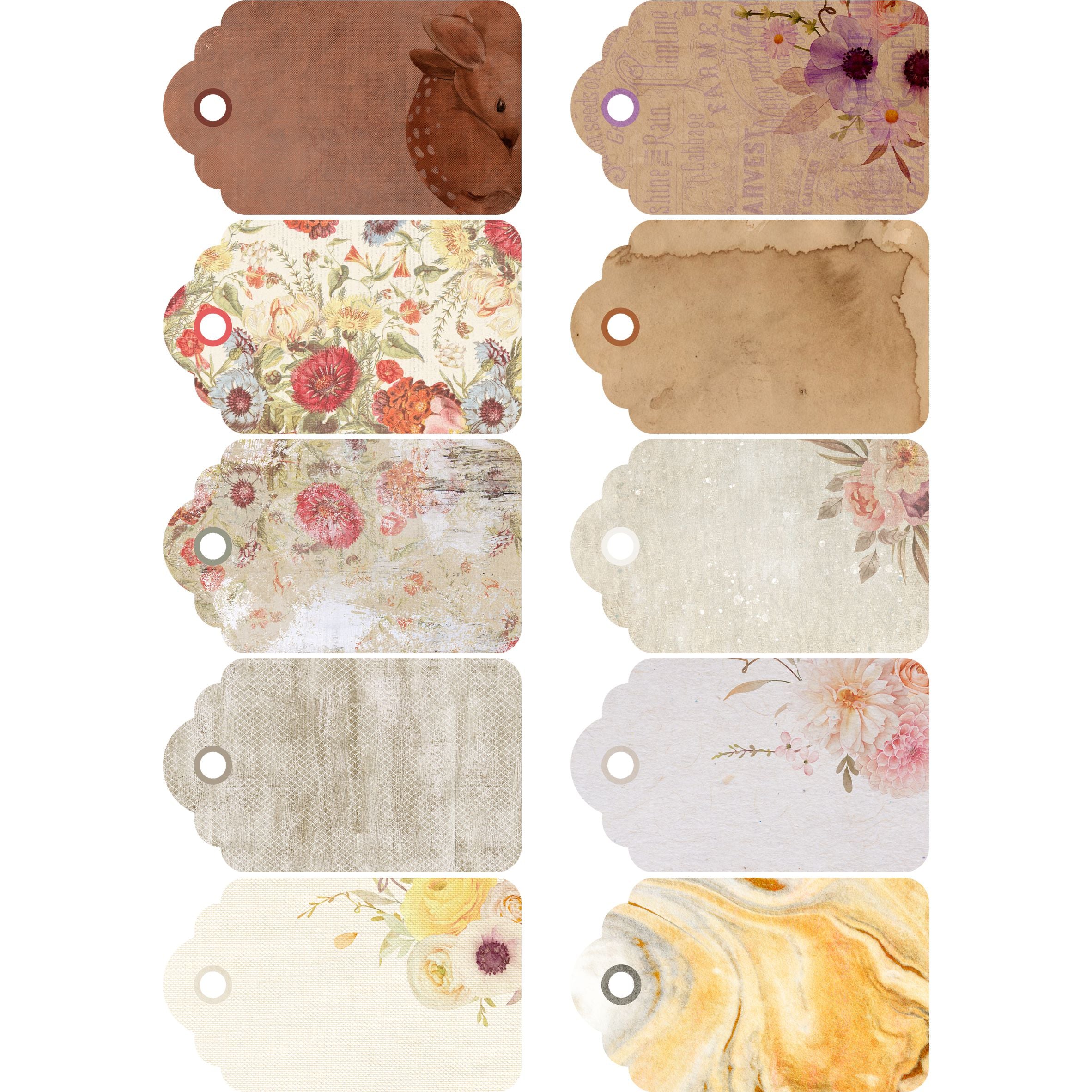 Flowers Decoupage Rice Paper, 8 x 10.5 inch - for Decoupage Scrapbooking Craft