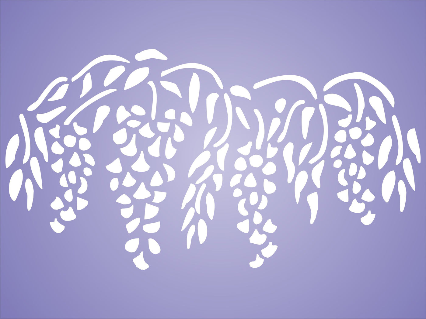 Wisteria Stencil, 16 x 8.5 inch - Classic Whisteria Flower Border