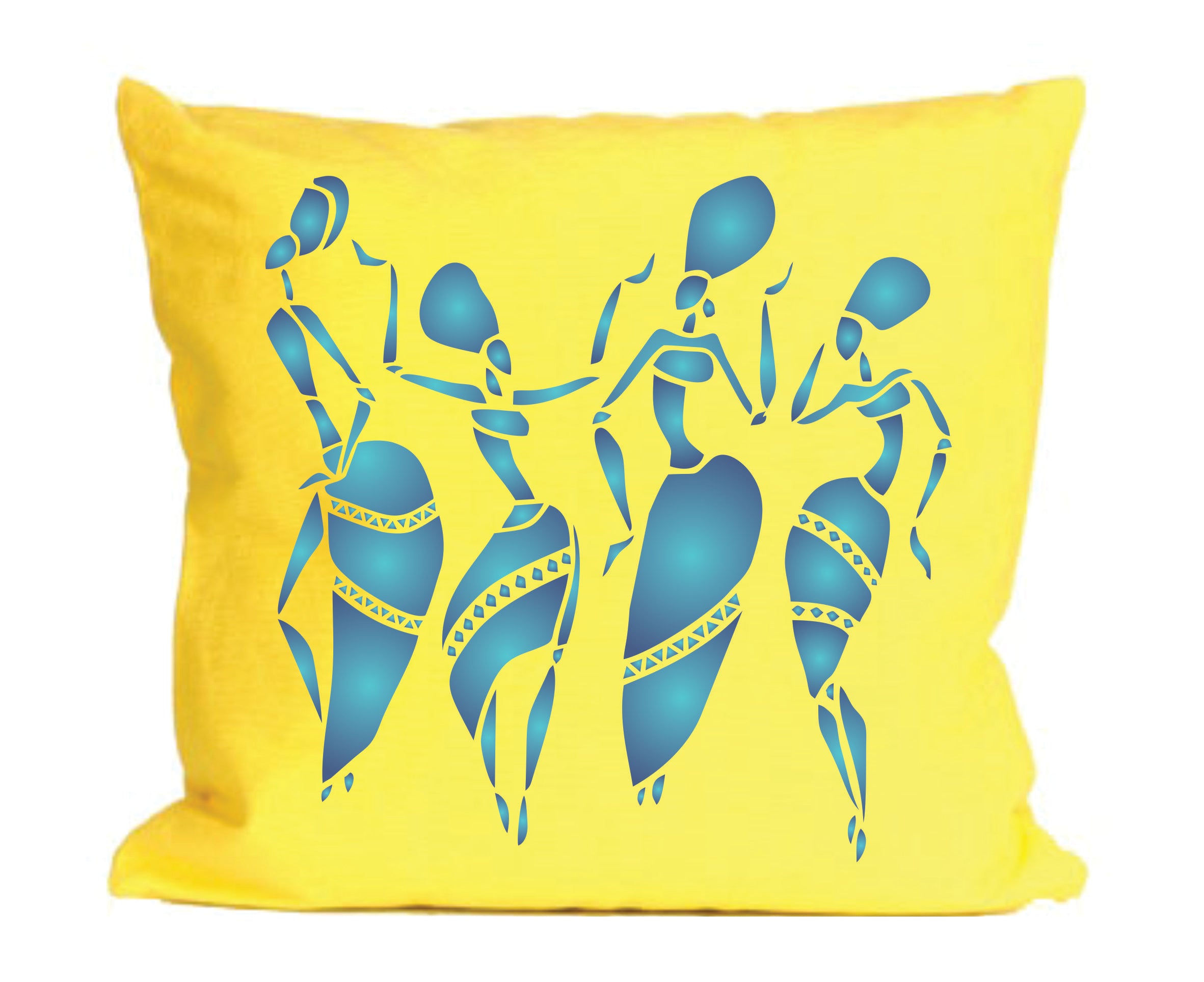 African Dancers Stencil - Women Lady Dancers Ethnic Tribal