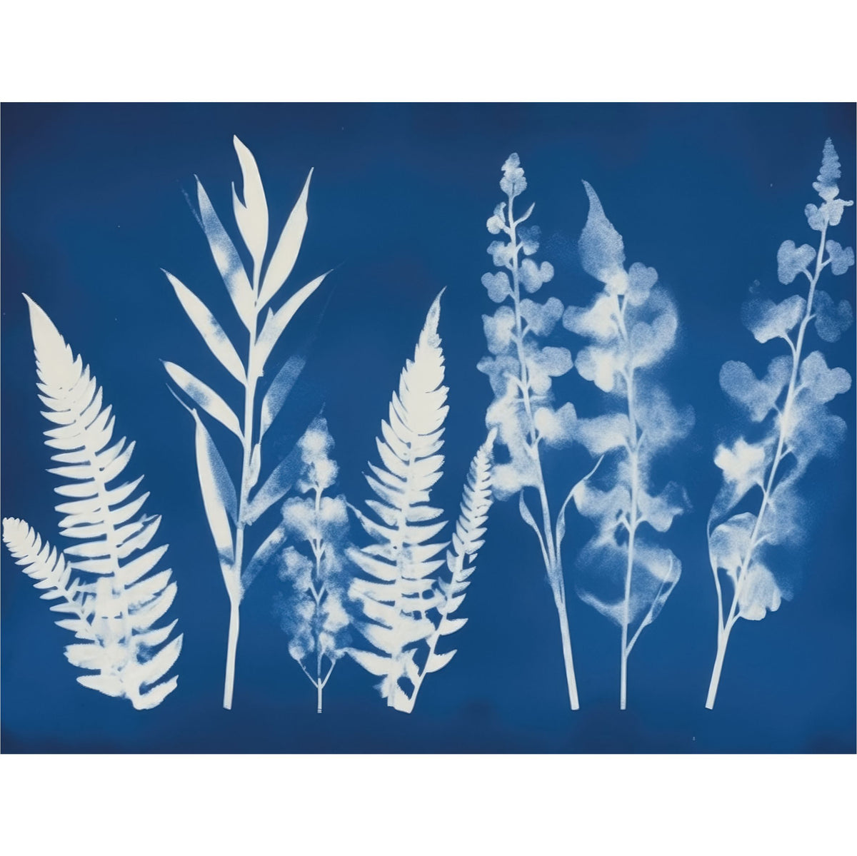 Cyanotype Rice Paper, 20.32 x 26.67 cm - Decoupage Scrapbooking Background Craft