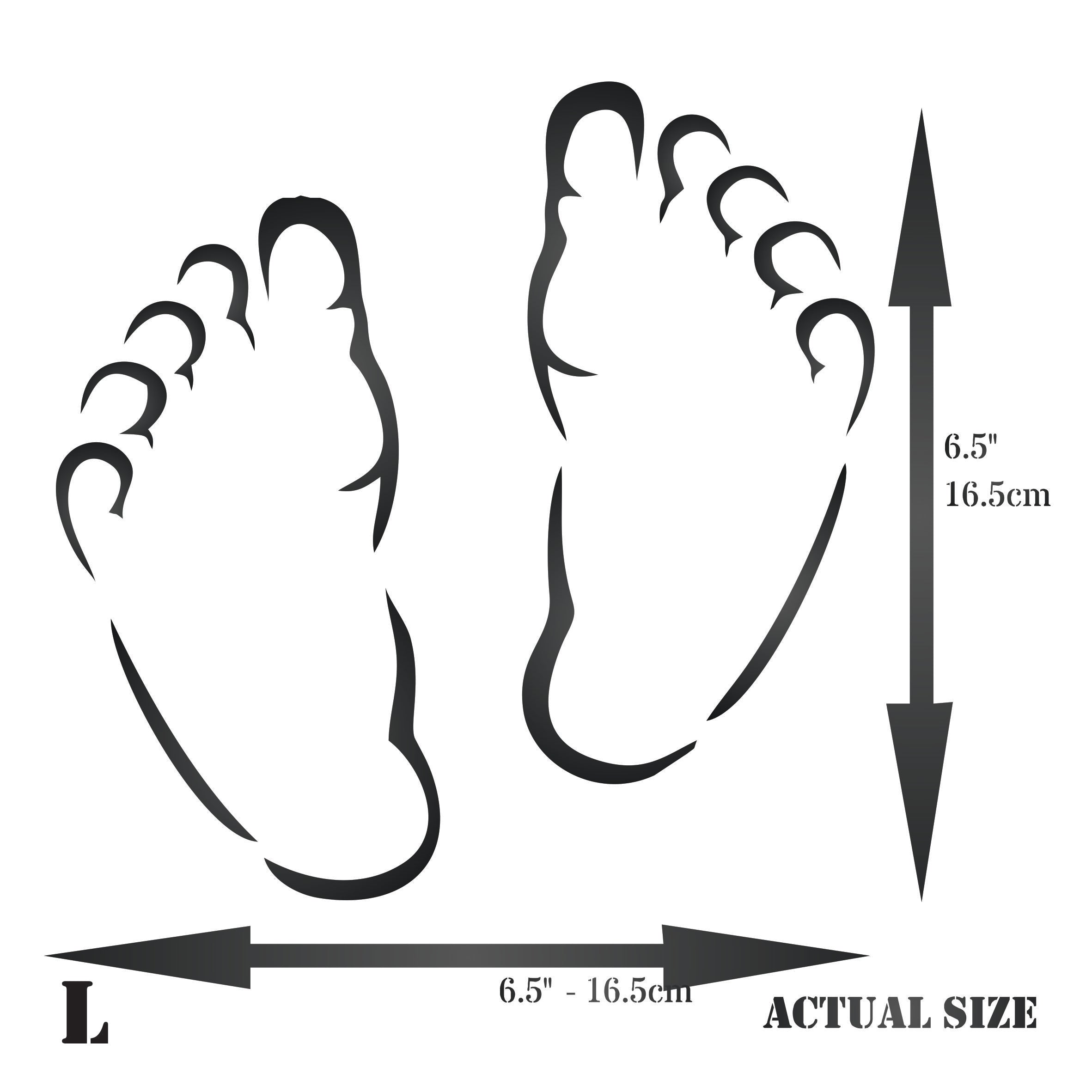 Baby Feet Stencil - Newborn Babies Foot Print New Born