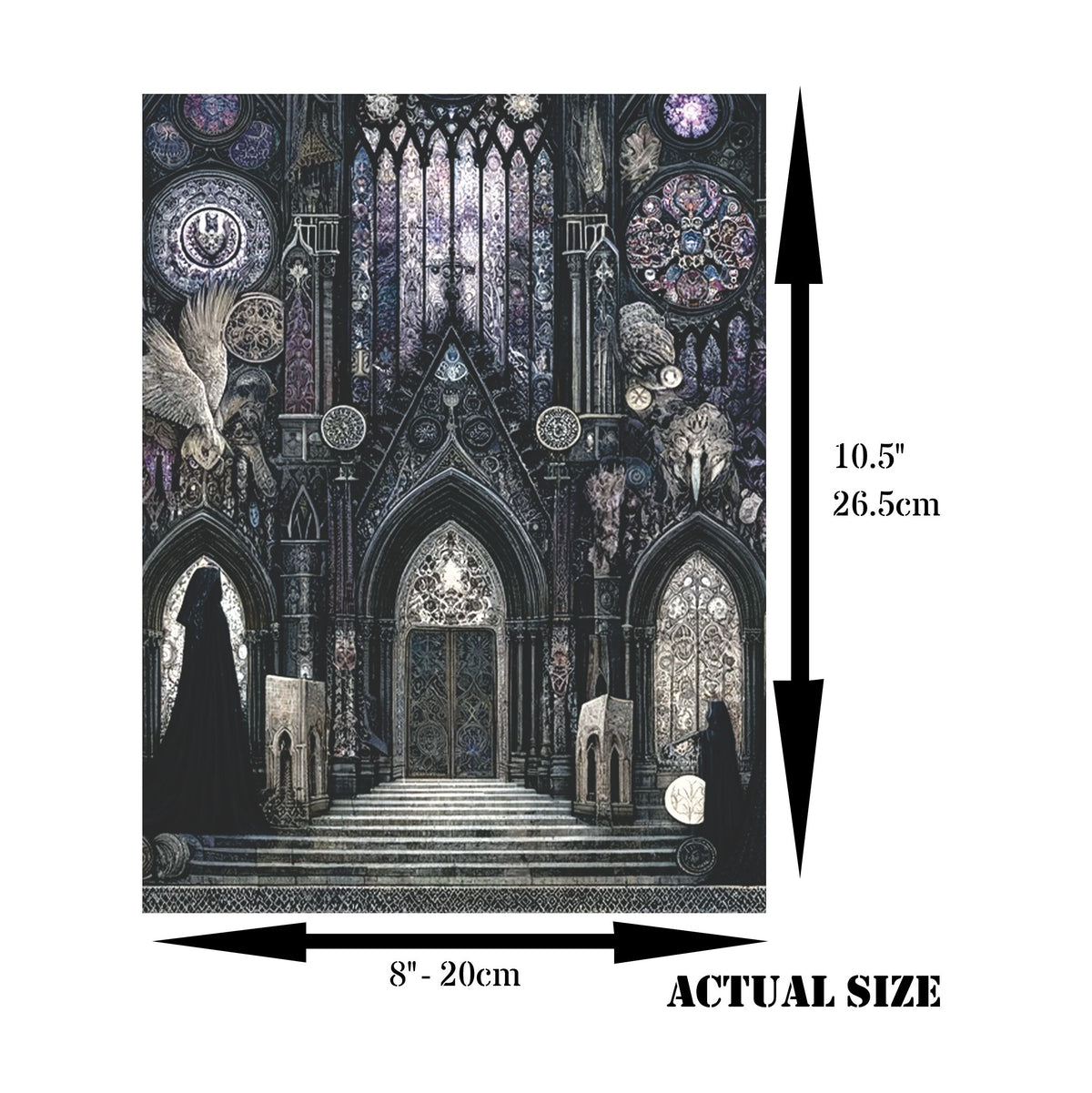 Gothic Cathedral Rice Paper, 20.32 x 26.67 cm - for Decoupage Scrapbooking Cards Crafts