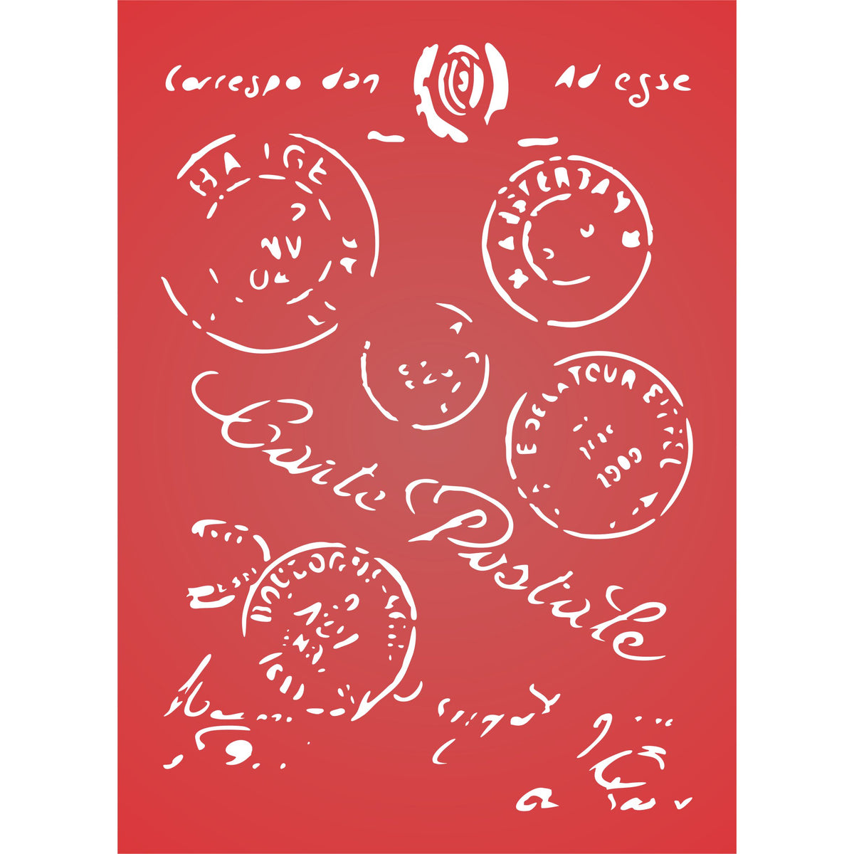 Postmark Layering Stencil, 11.43 x 16.51 cm- Postal Mask use to Add Texture