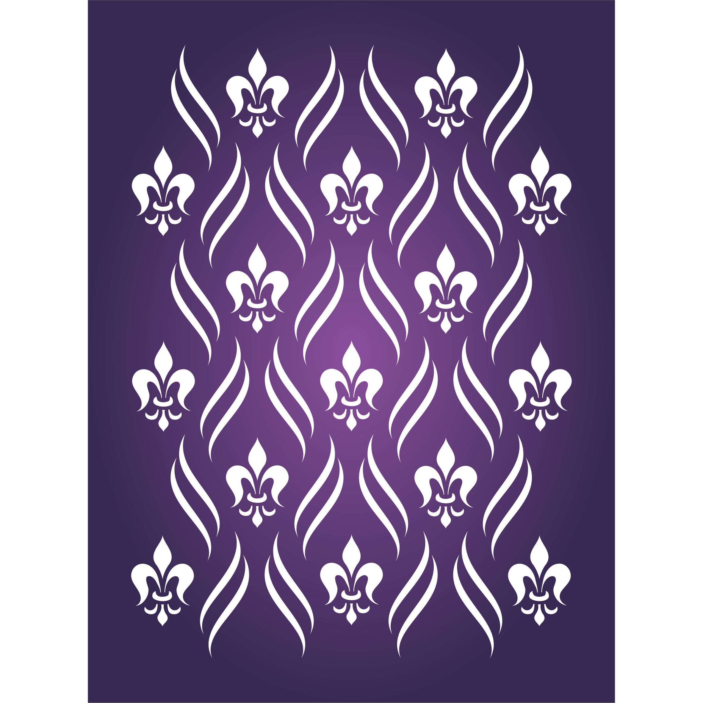 Fleur de Lis Layering Stencil, 4.5 x 6.5 inch - Layering use to add Texture and Design