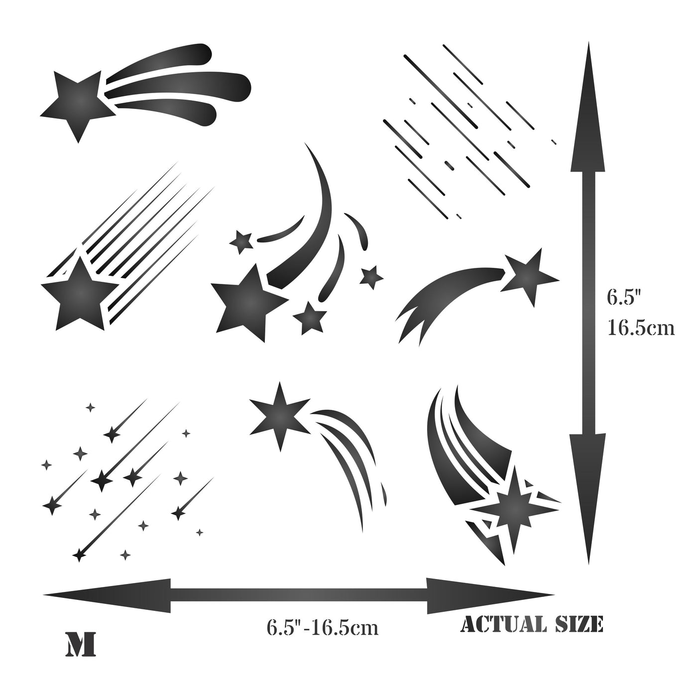 Shooting Stars Stencil - Celestial Shooting Star