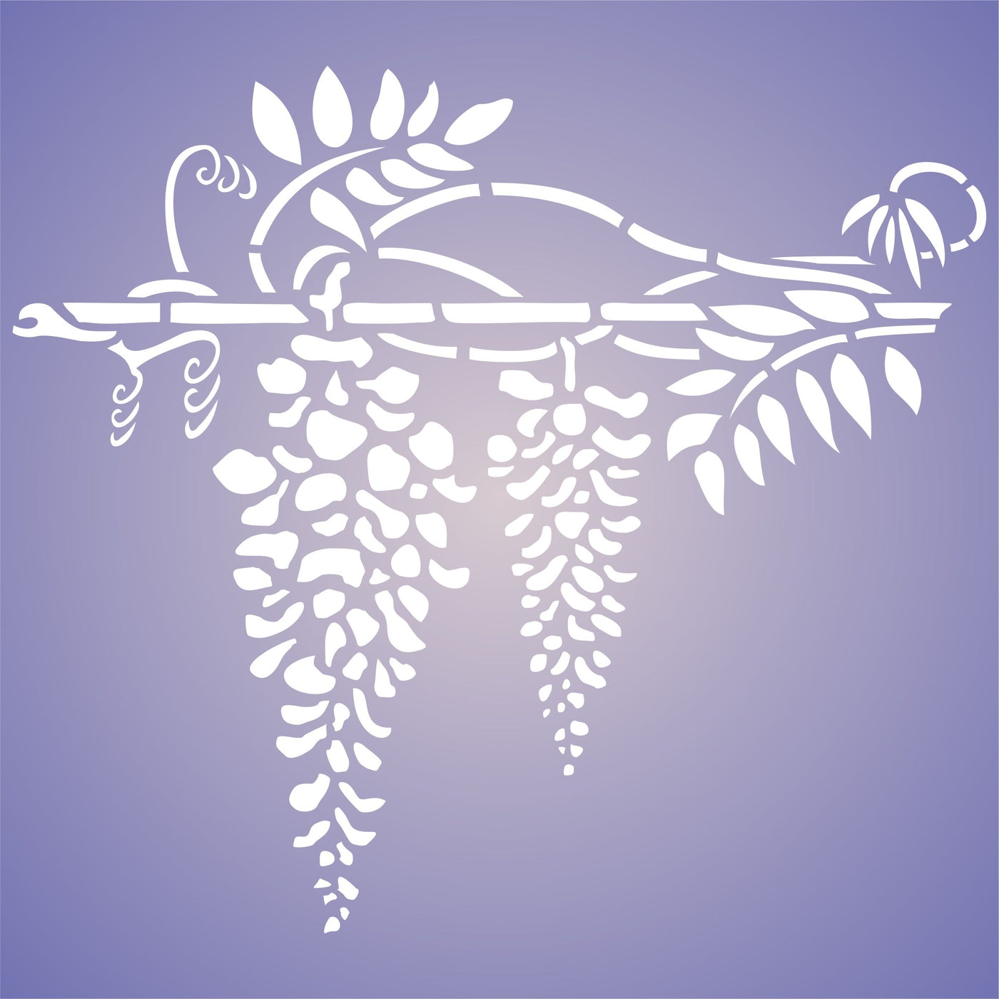 Wisteria Stencil - Classic Flower Border Design