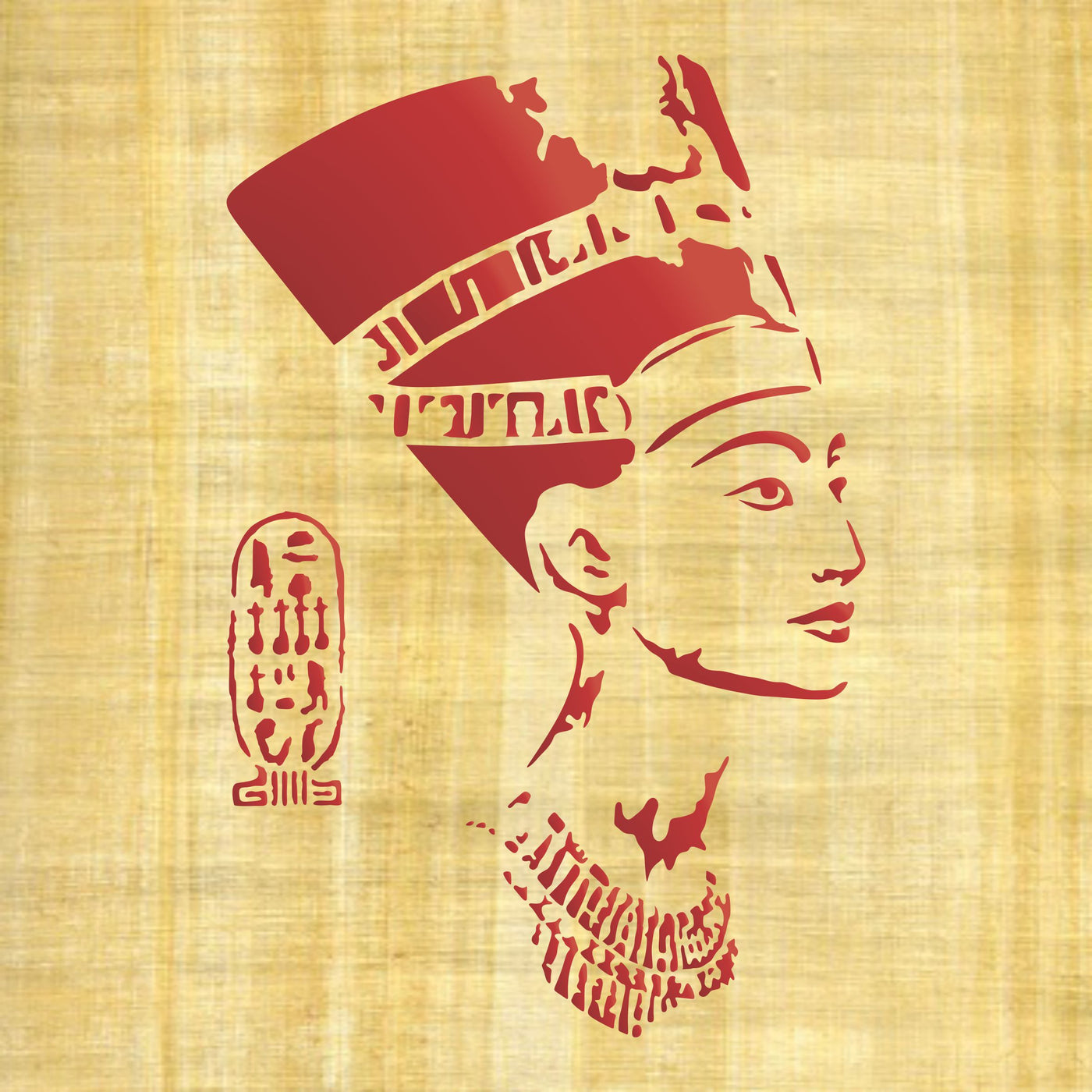 Nefertiti Stencil - Classic Egyptian Queen Statue