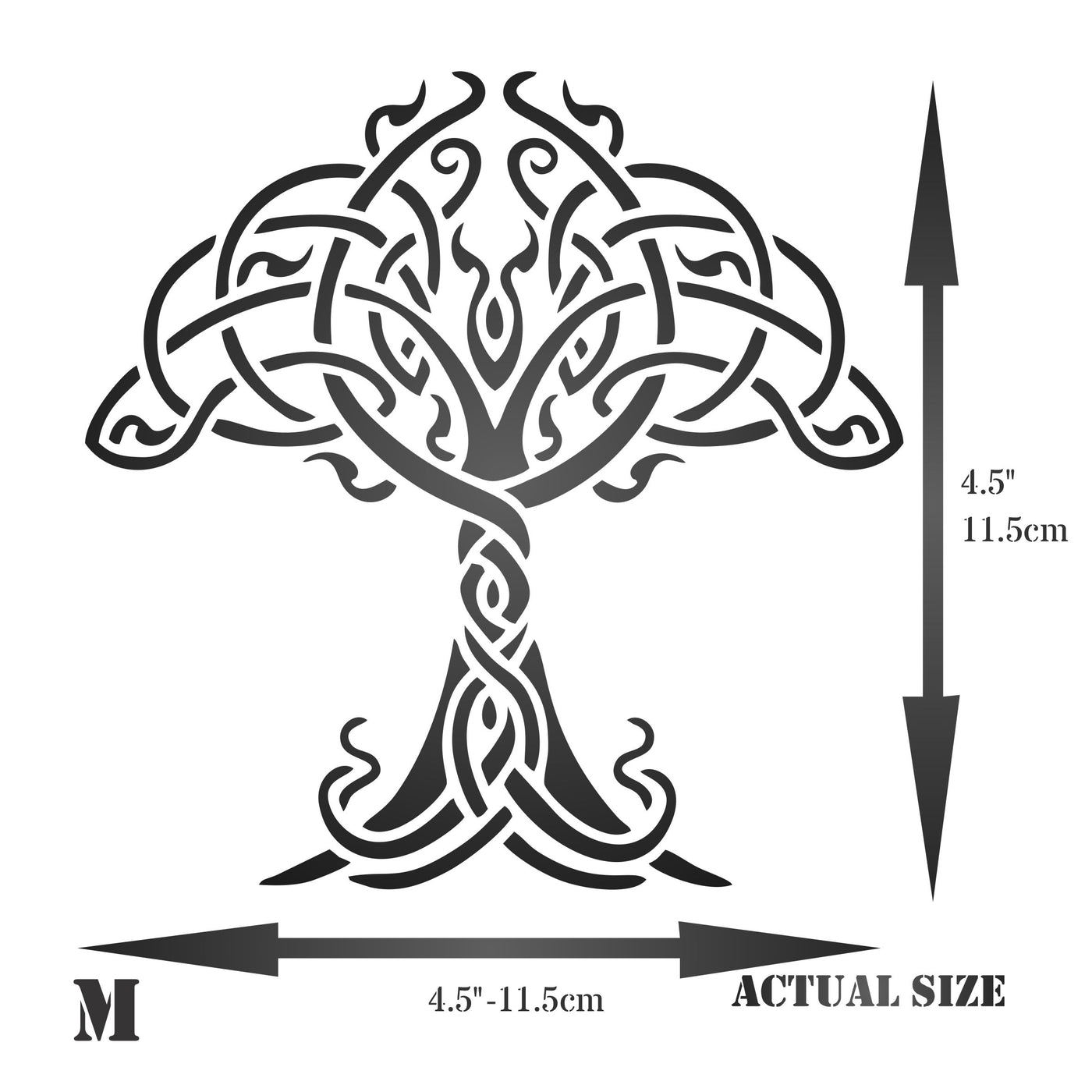 Celtic Tree of Life Stencil - Traditional Irish Knotwork Tree Design