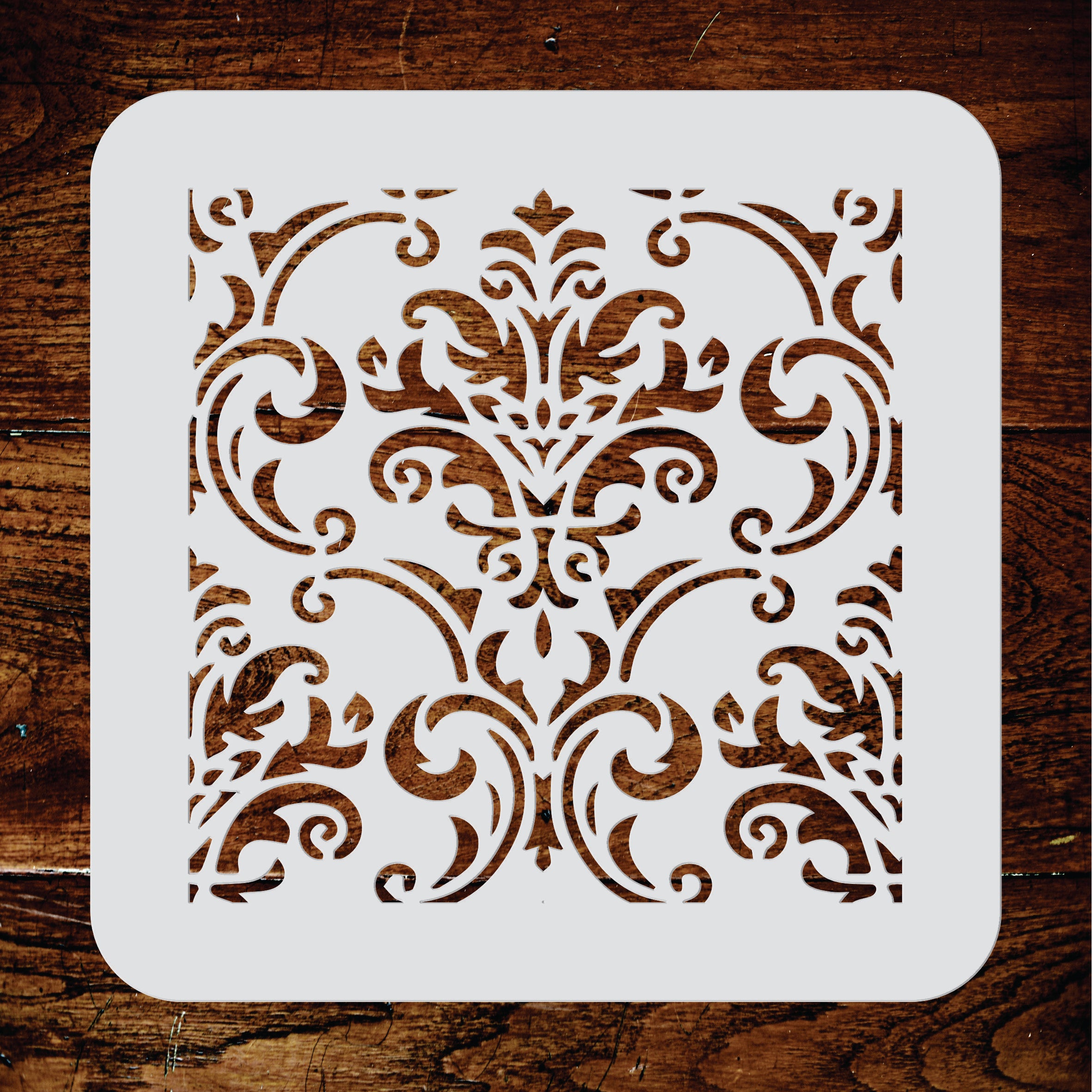 Rococo Tile Stencil - Baroque Ornamental Tile Design