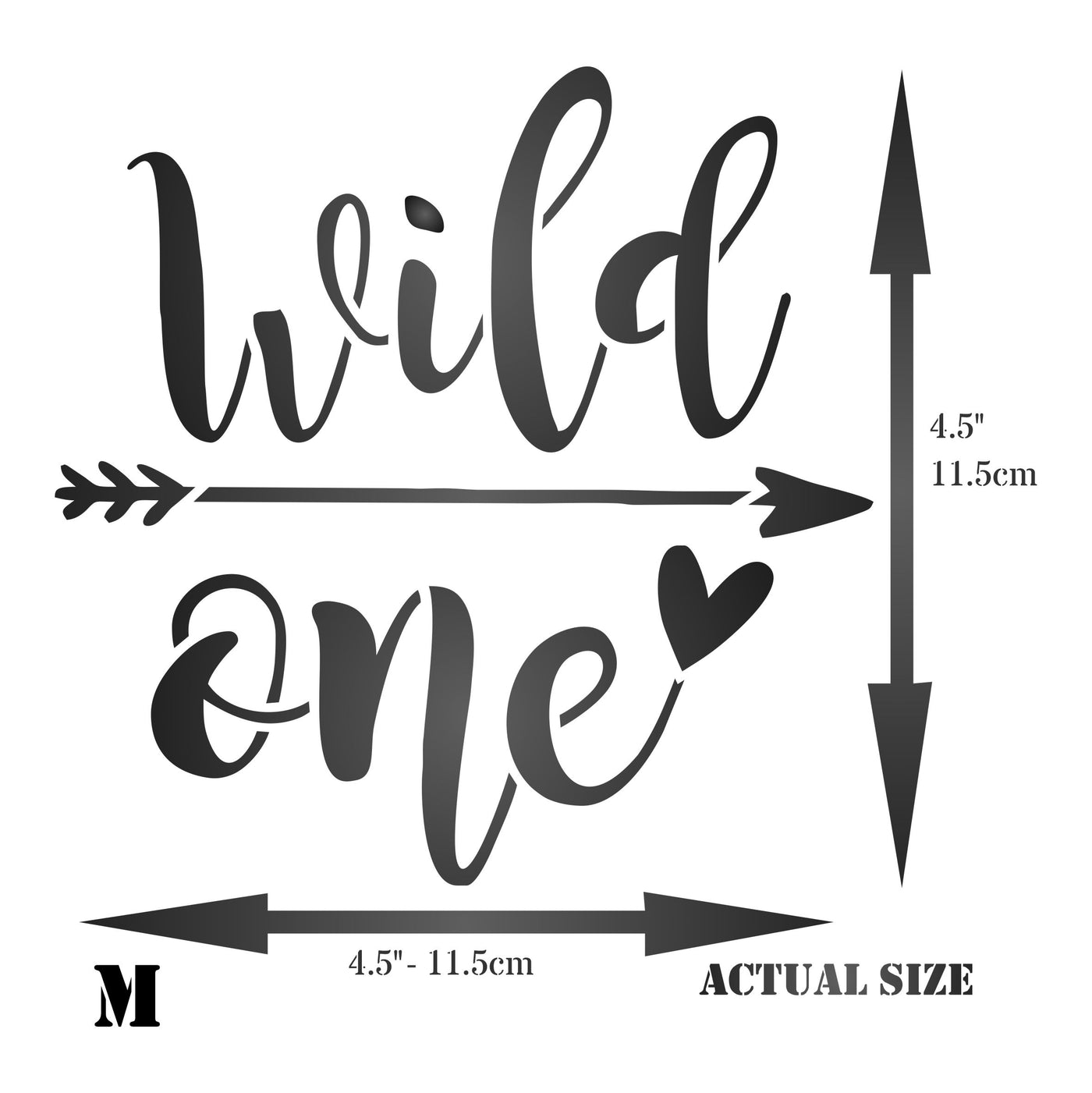 Wild One Stencil - Saying Quote Words Sign Birthday