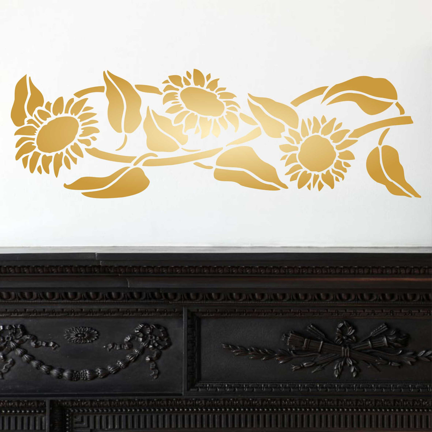 Sunflower Stencil - Classic Flower Border