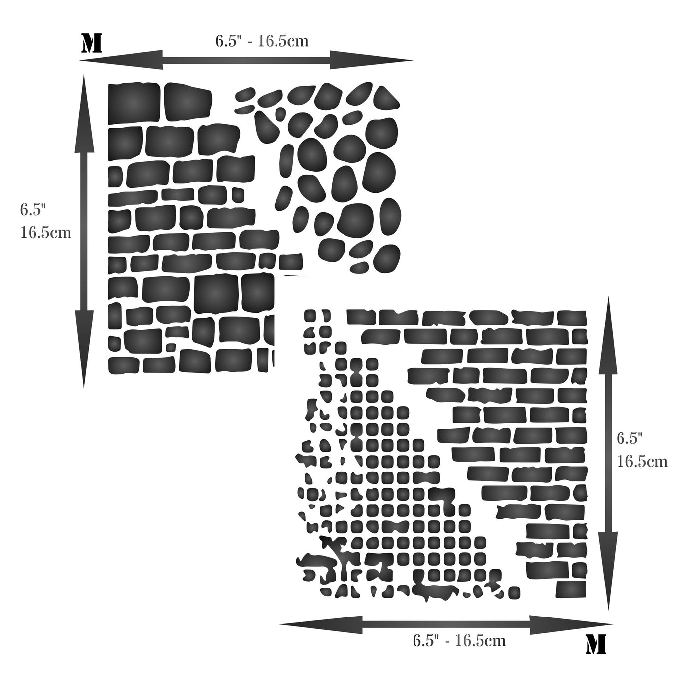 Walls Stencil (2pc) - Use Layering to add Texture and Design